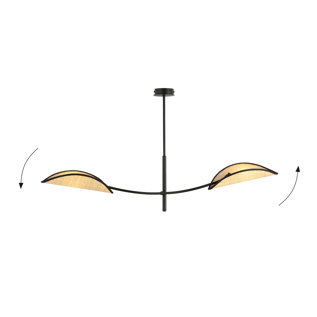Lampa sufitowa LOTUS Czarny 1108/2 - 1108/2