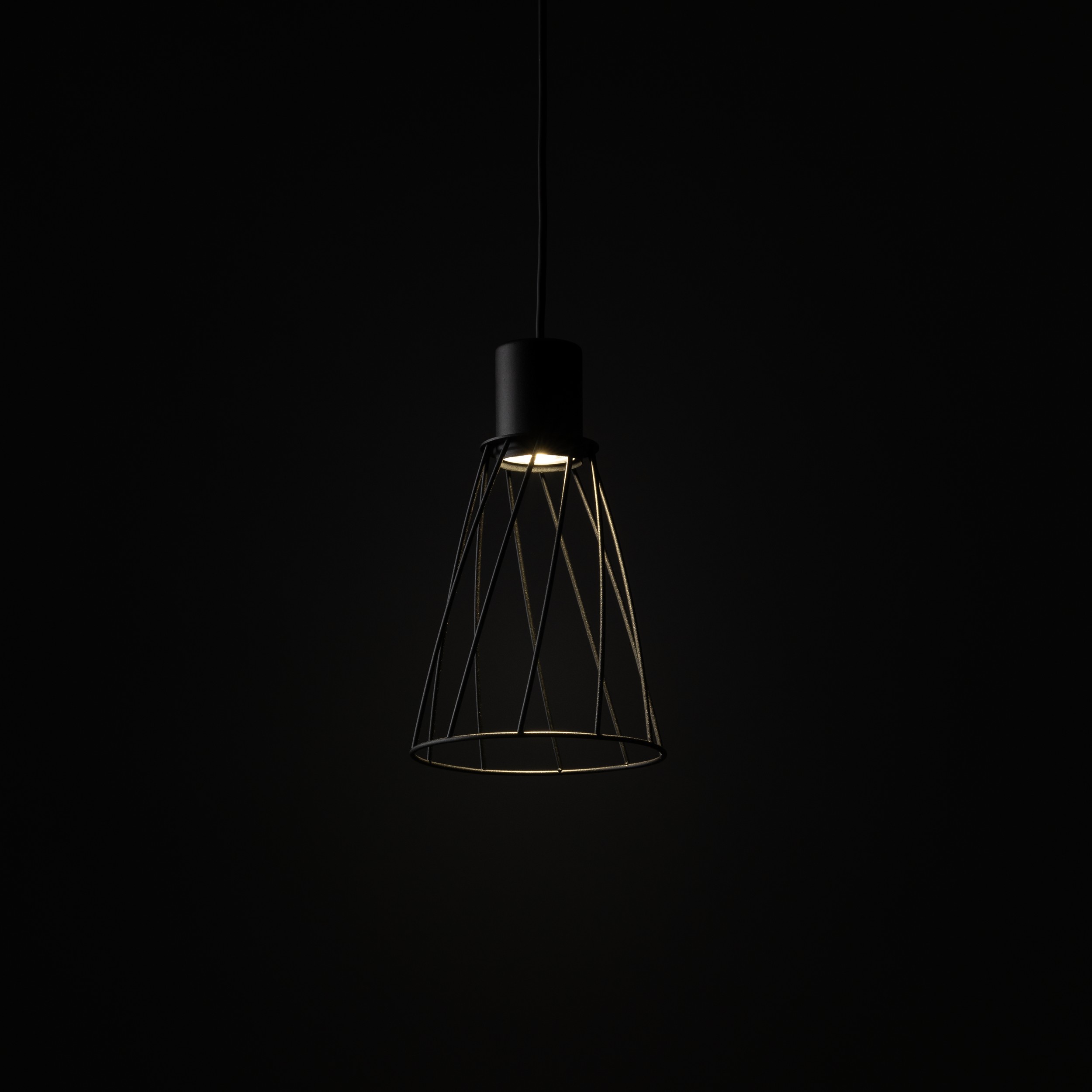 Lampa wisząca MODESTO metalowa czarna 170x16cm - TK_10159