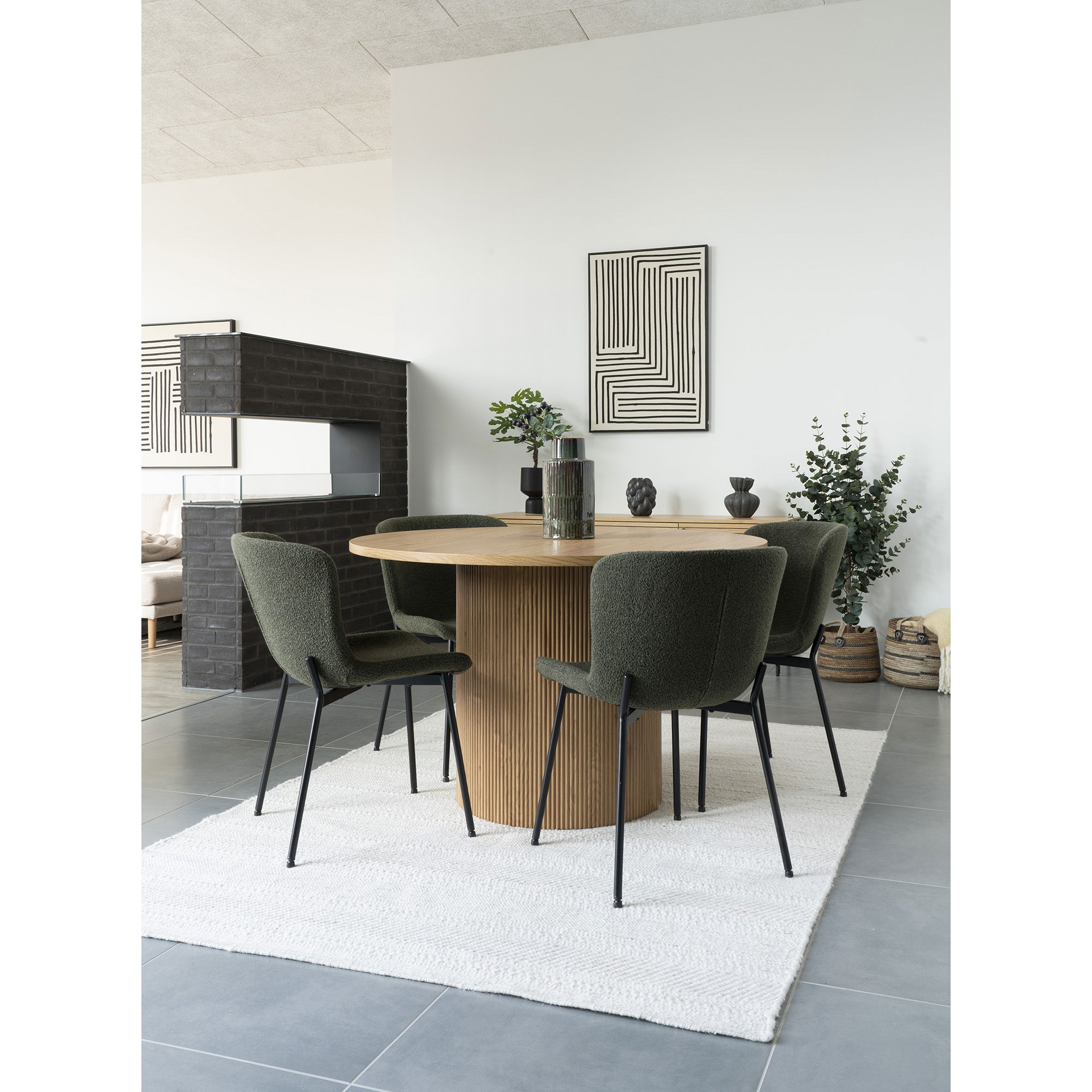Stół do jadalni BOAVISTA okrągły FI 120 cm - naturalny - 2601021