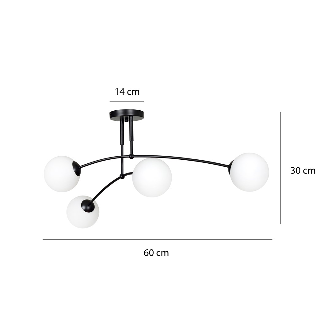 Lampa sufitowa PREGOS Czarny 670/4 - 670/4