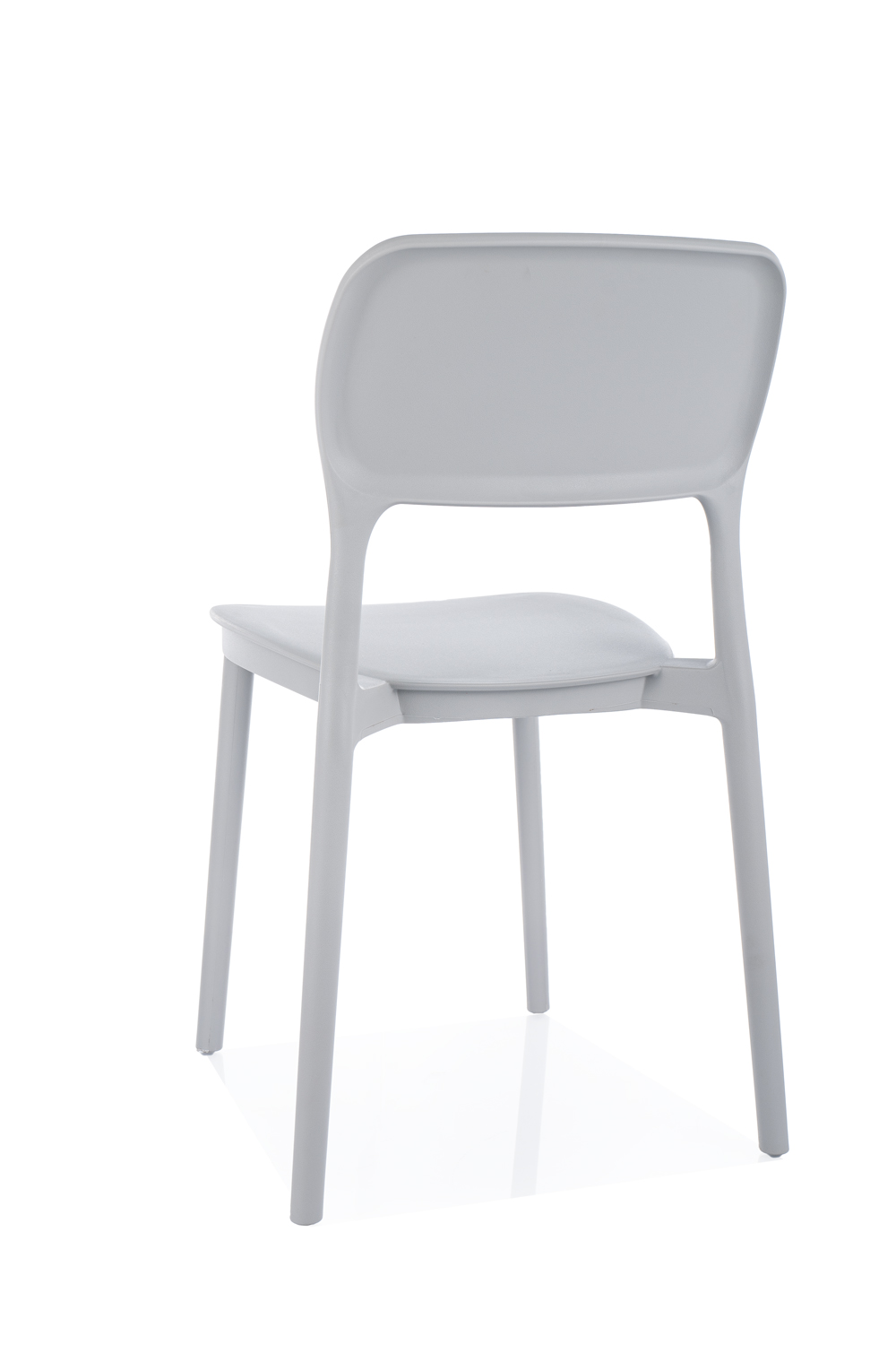 Krzesło ogrodowe plastikowe TIMO jasnoszare sztaplowane
