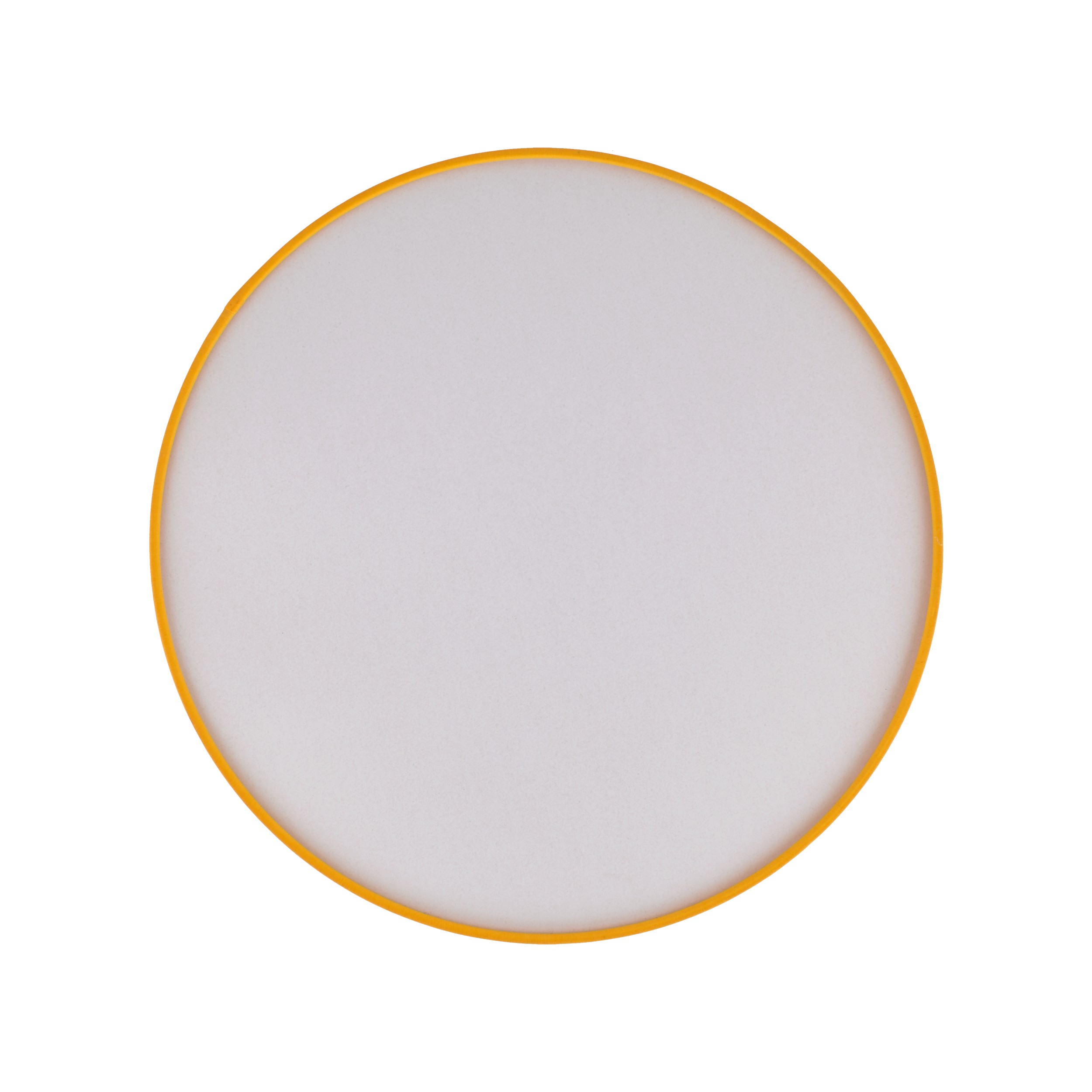 Lampa sufitowa NICOLA żółta z tkaniny z białym kloszem okrągła 38x14cm - TK_10154
