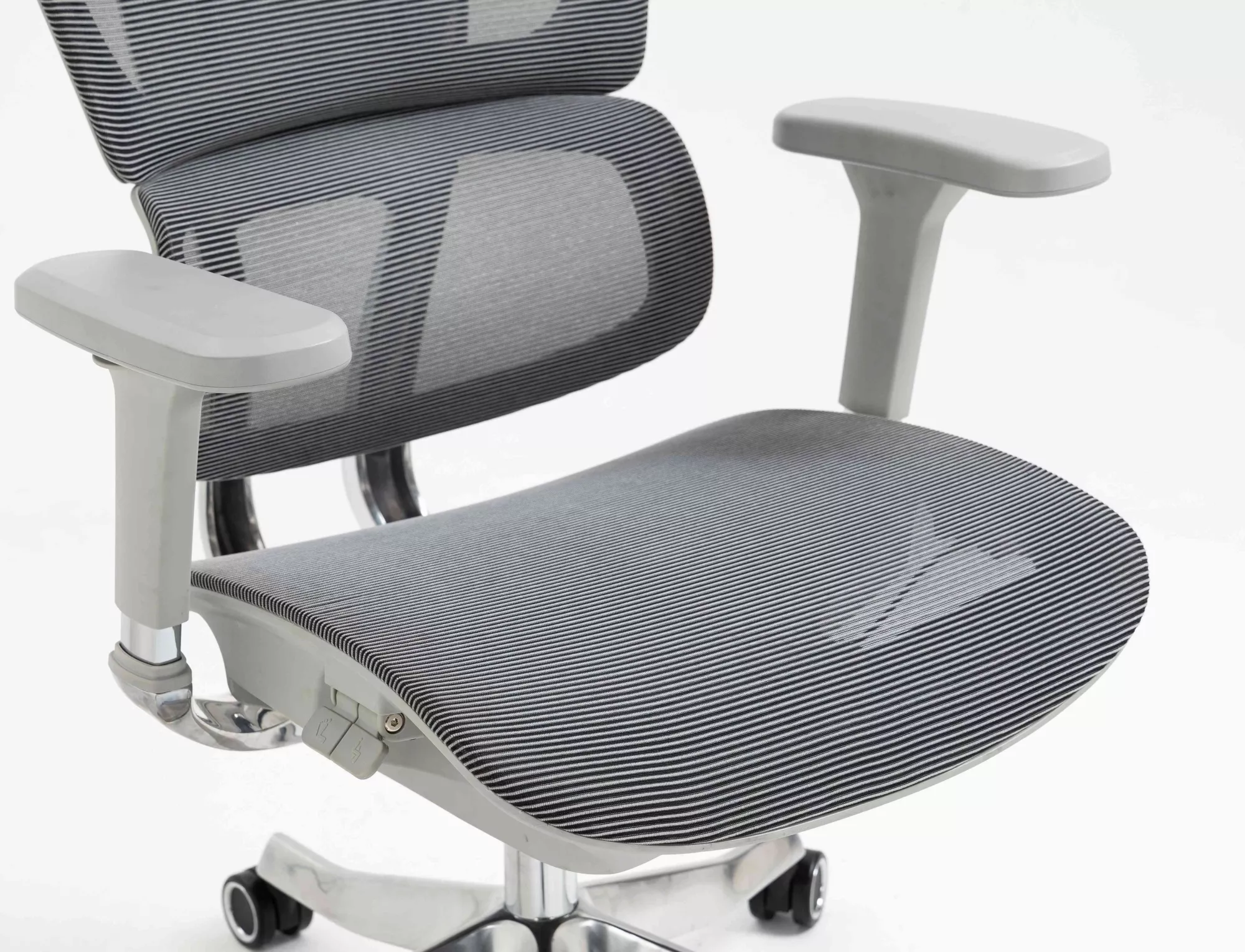 Fotel obrotowy biurowy WINNER LUX z zagłówkiem ergonomiczny szary - OBRWINNERLUXSZ
