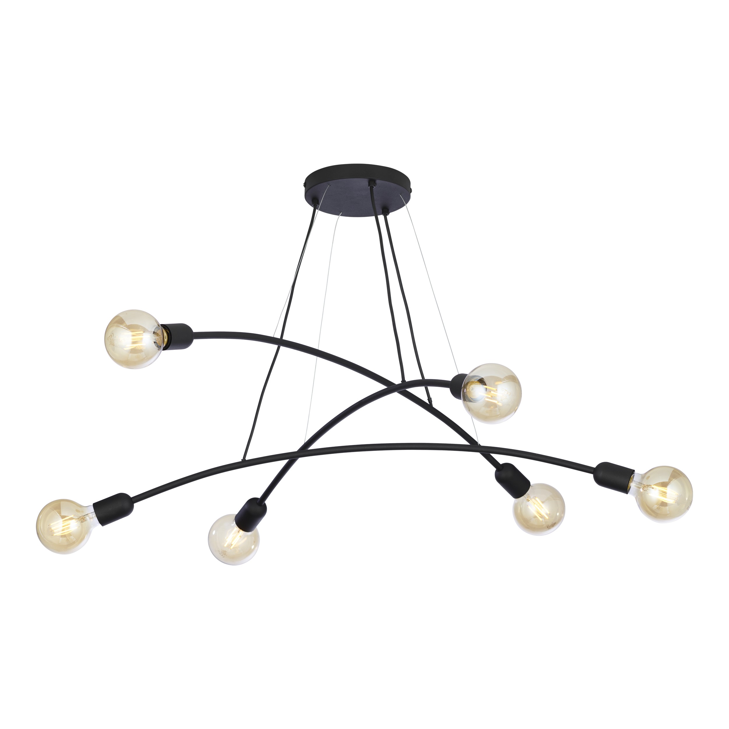 Lampa wisząca HELIX czarna 140x90cm