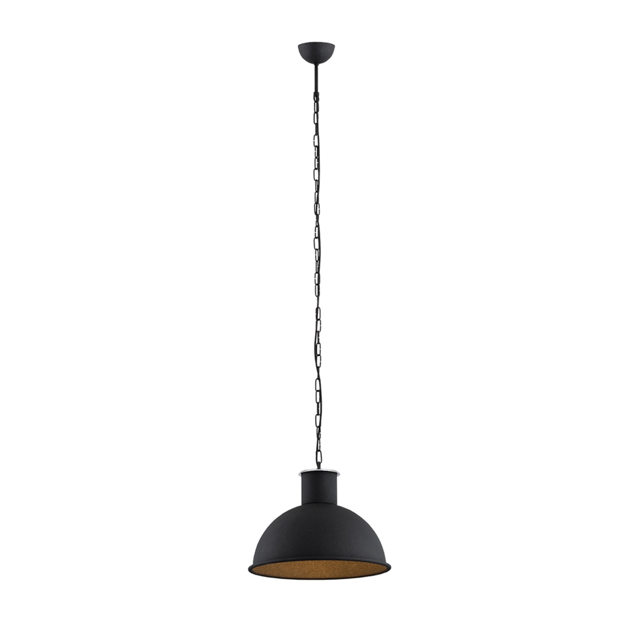 Lampa wisząca EUFRAT metalowa z łańcuchem czarna 130cm