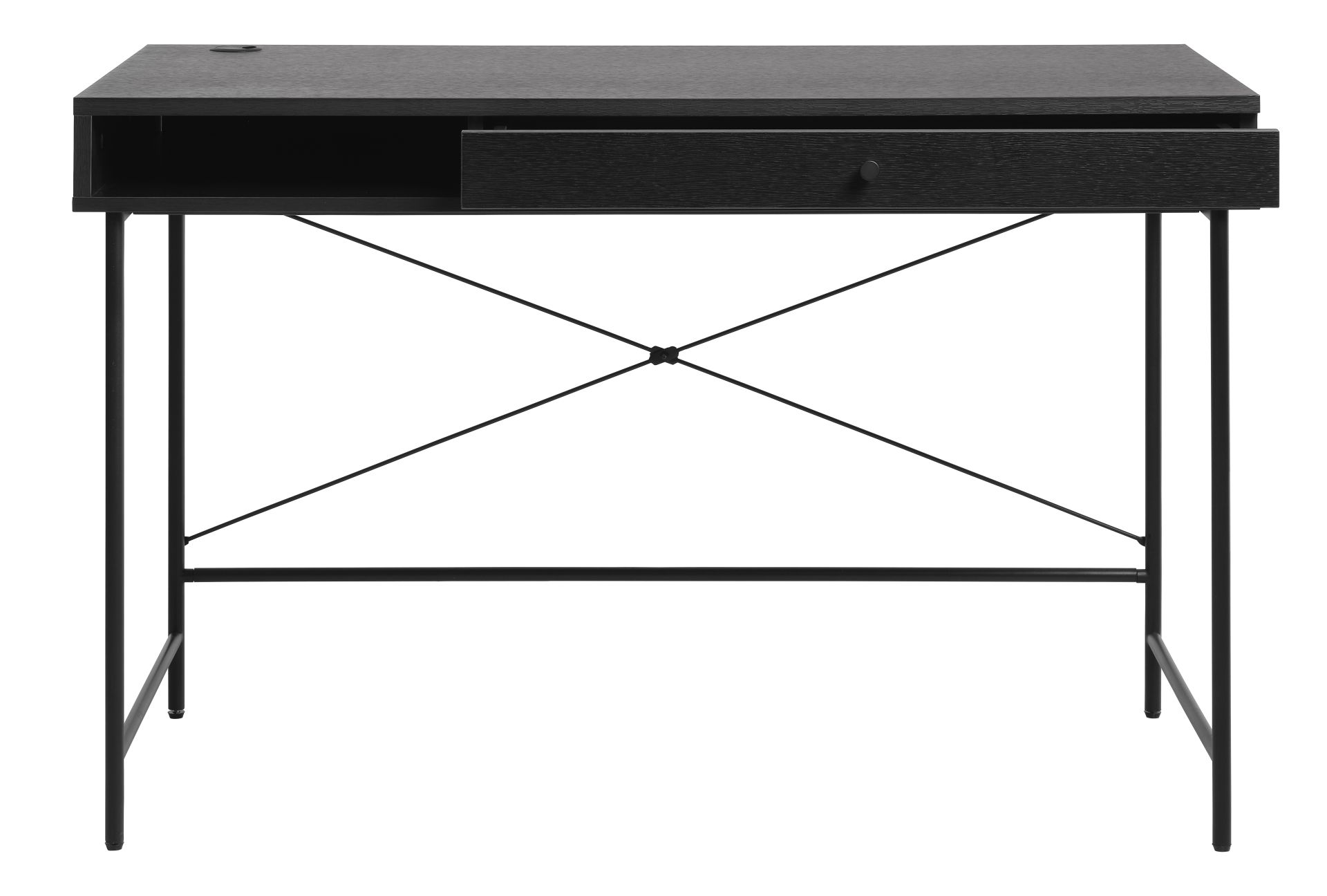 Biurko PENSACOLA z szufladą 60x120 cm - czarne - UN_44681013