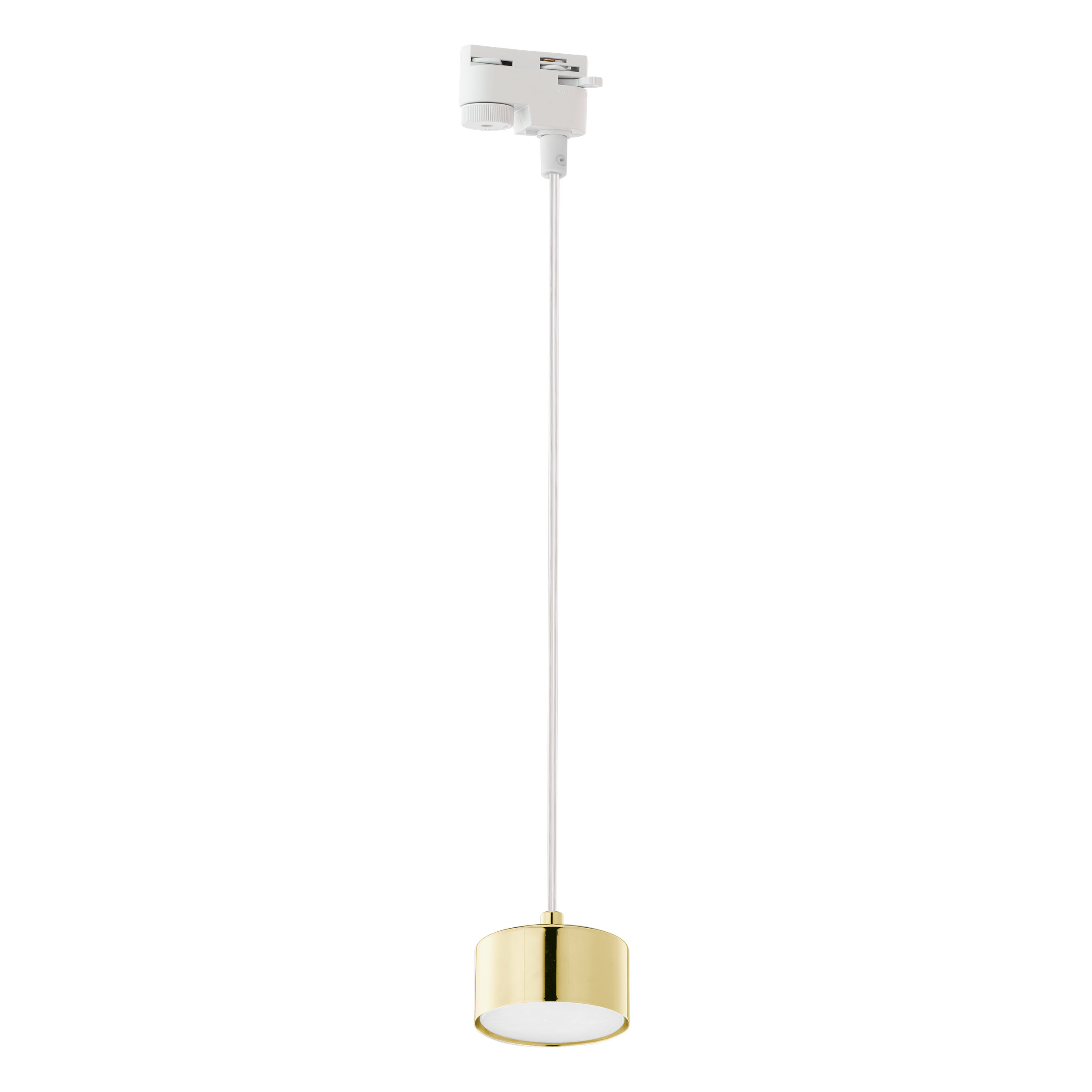 Lampa listwowa TRACER LED 15W biała ze złotym elementem na długim przewodzie 115x8cm