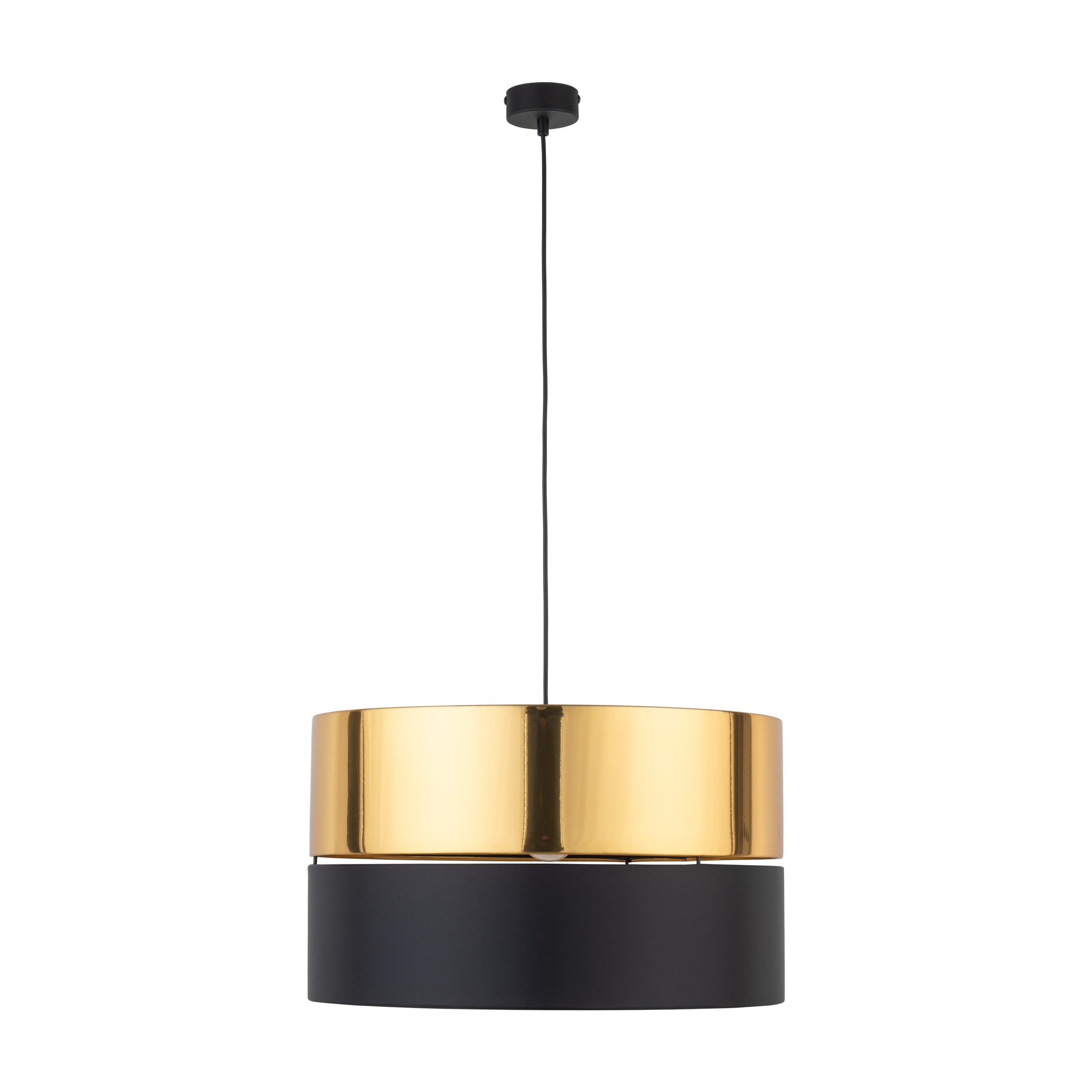 Lampa wisząca HILTON czarna ze złotymi elementami 175x50cm - TK_4346