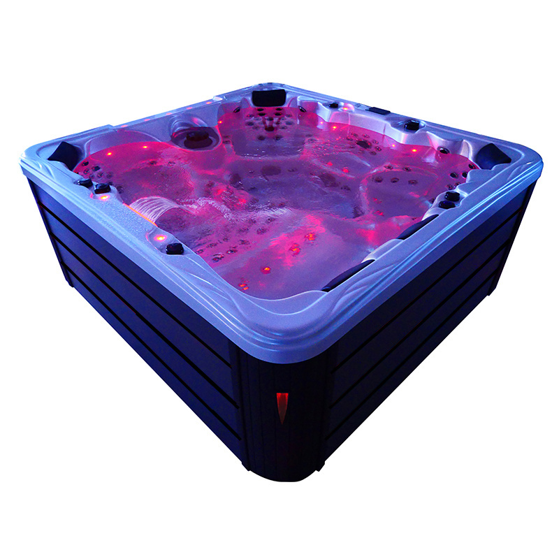 Jacuzzi ogrodowe 5-os. z hydromasażem SPA-702 230x230 cm biały/antracyt - HS_SPA702-2516