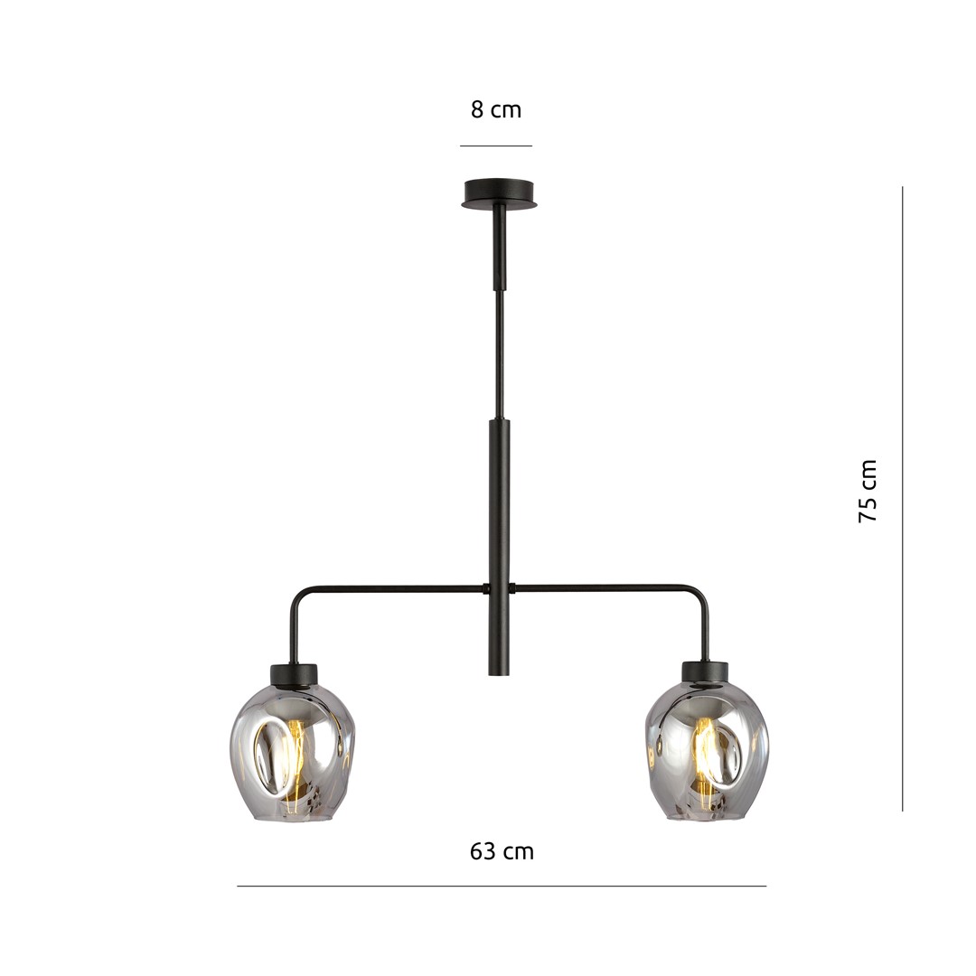 Lampa wisząca LUKKA Czarny 1163/2 - 1163/2