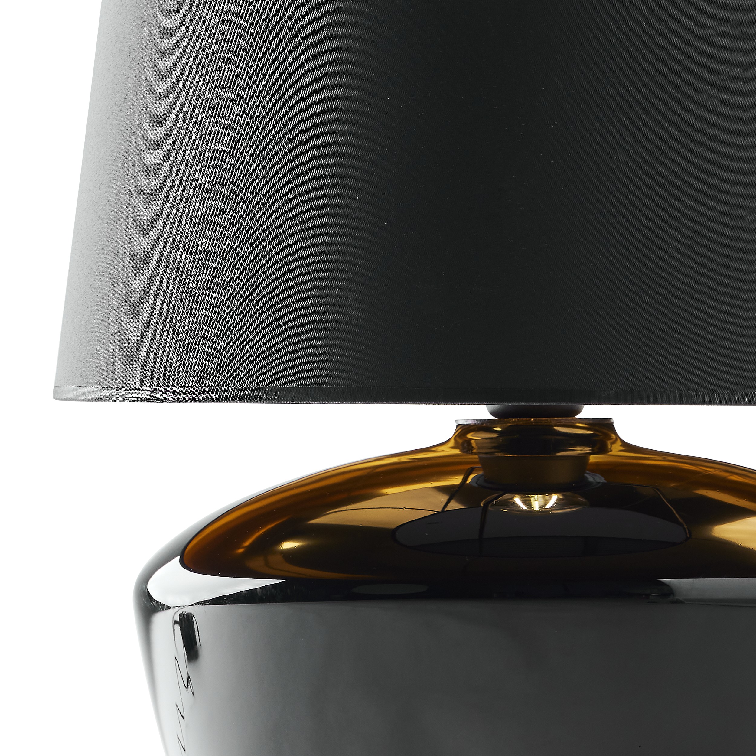 Lampka nocna FIORD czarna ceramiczna podstawa 62x40cm - TK_5463