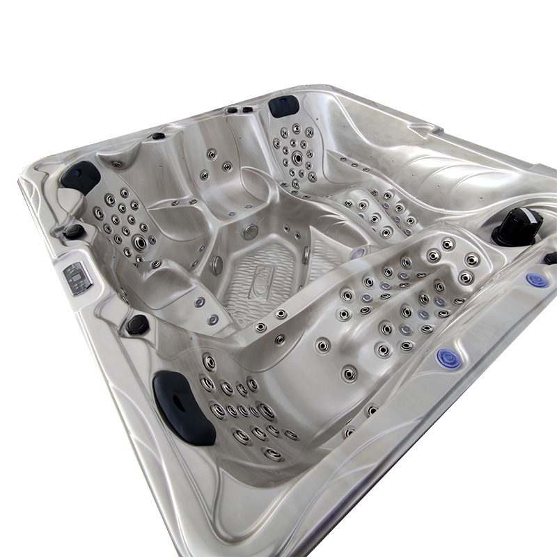 Jacuzzi ogrodowe 5-os. z hydromasażem SPA-702 230x230 cm cappuccino/brązowy - HS_SPA702-2280