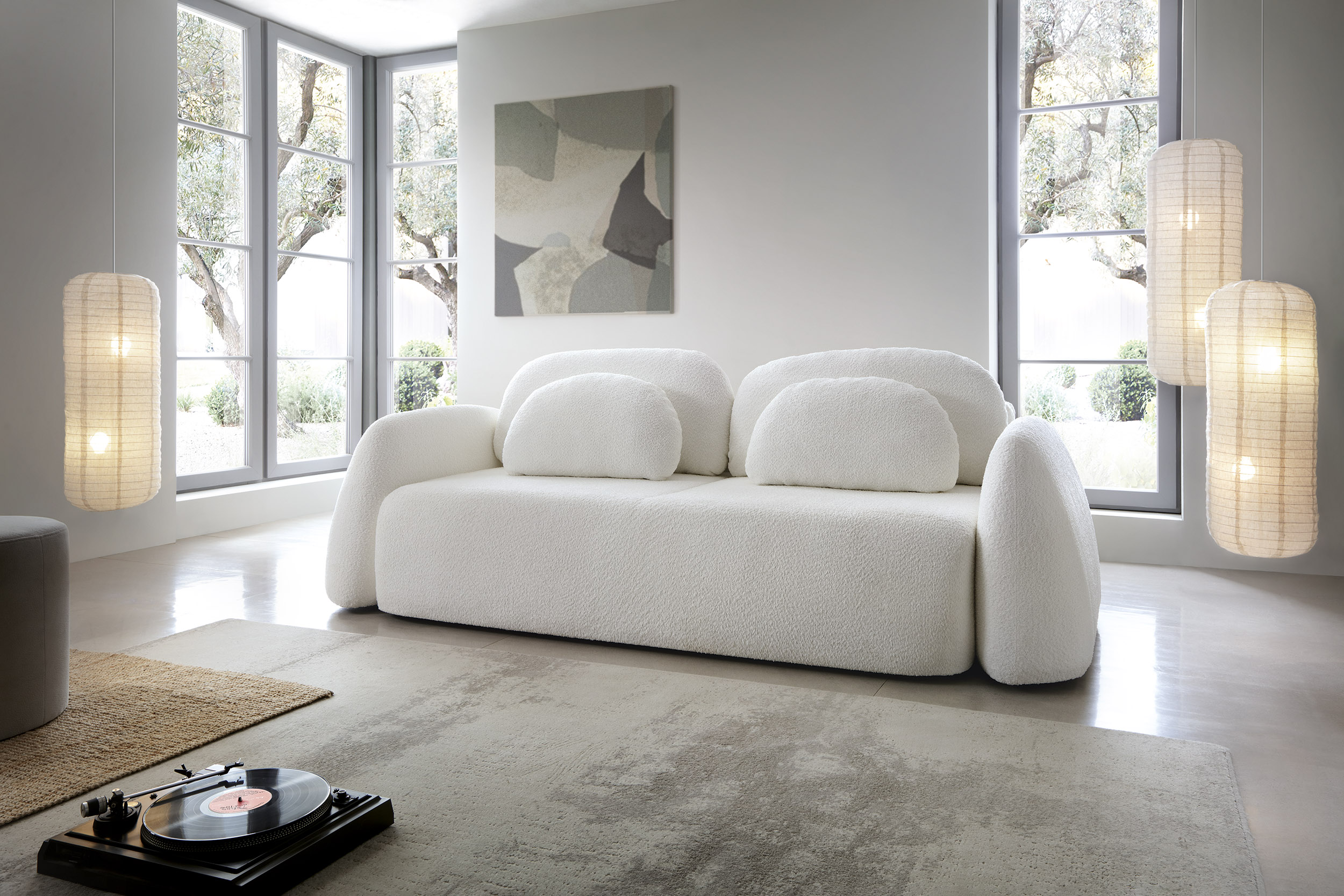 Sofa rozkładana MONSOON funkcja spania - tkanina Abriamo 04 kremowy - MONSOON_SOF_ABRIAMO04