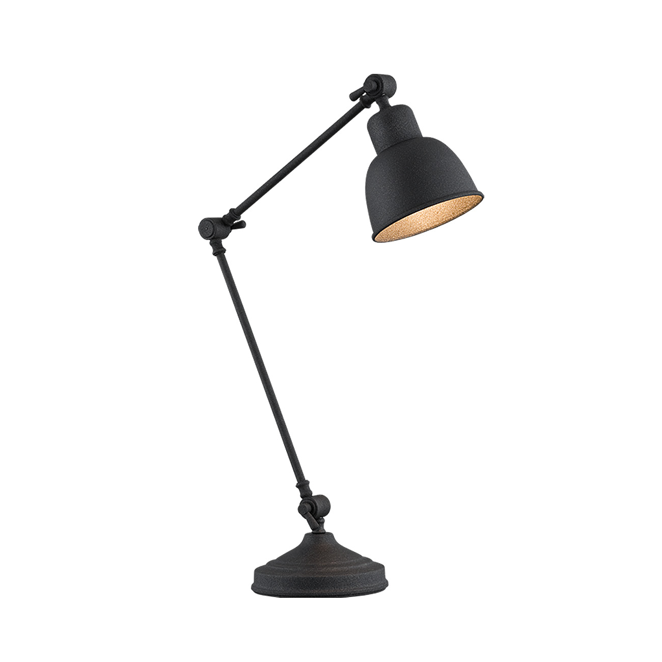 Lampa biurkowa EUFRAT metalowa czarna regulowana o klasycznym wyglądzie 45cm