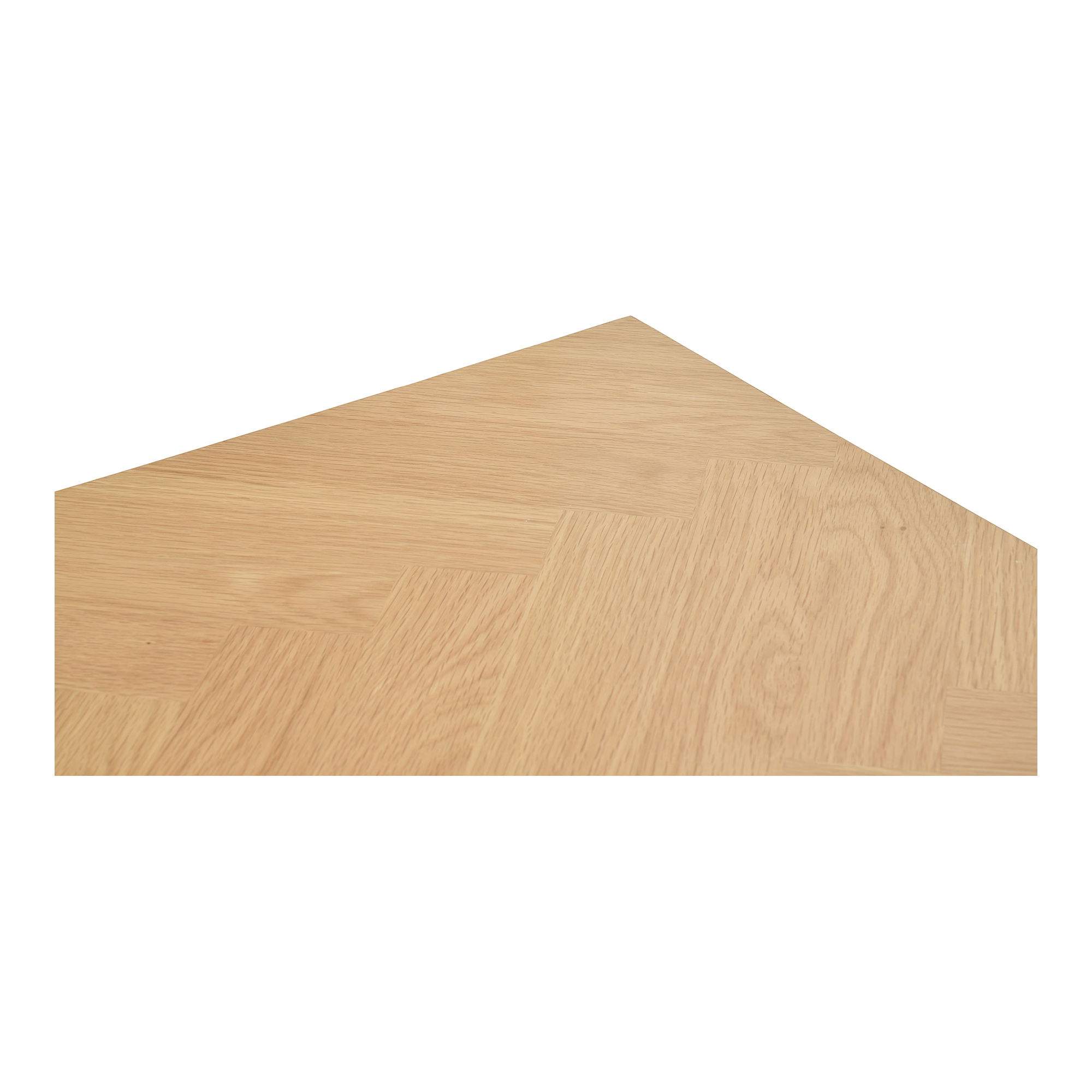 Stolik kawowy AMORA fornir dębowy z wzorem jodełki 60x120 cm - naturalny, czarny - 2102100