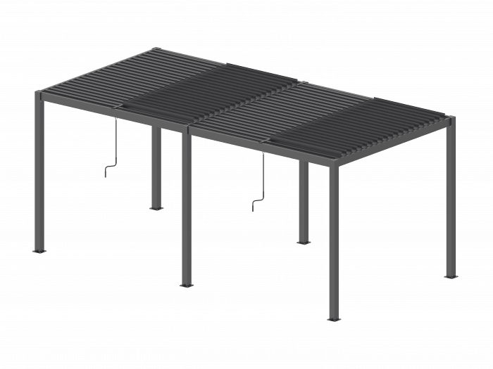 Pergola LUXE 5.8x3m antracyt z LED - MI_5905610251277
