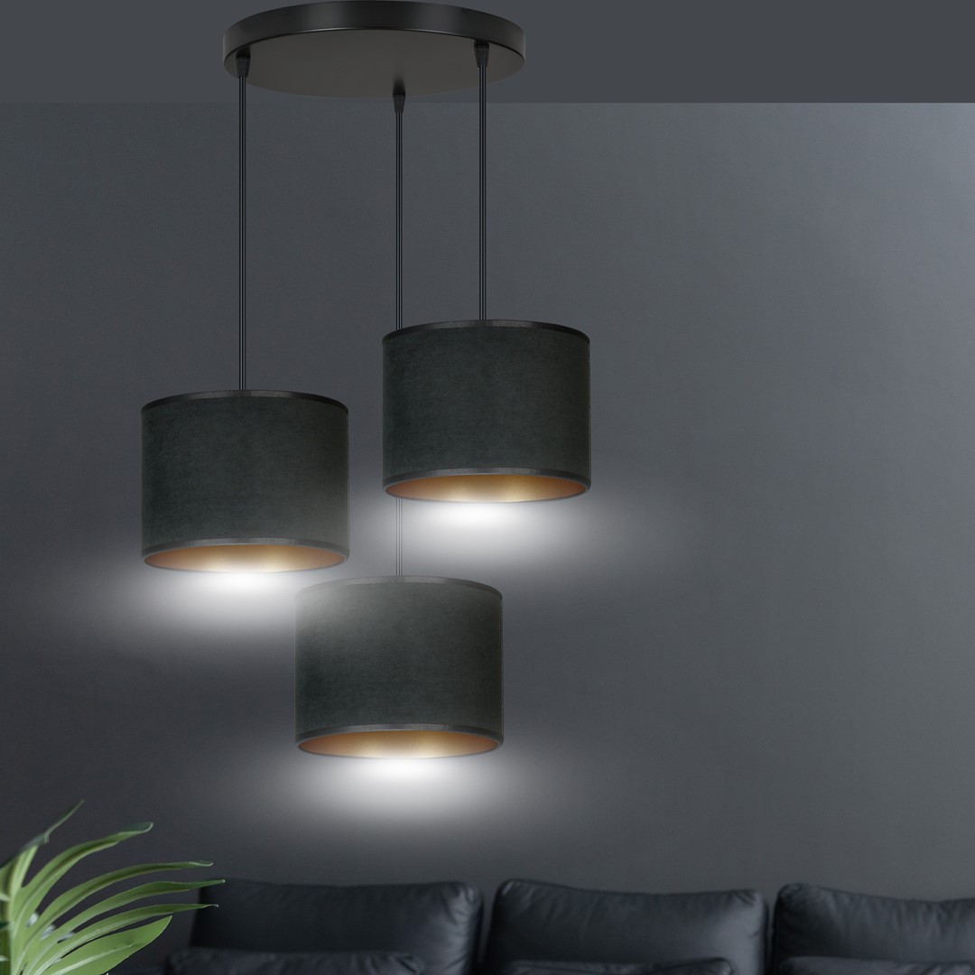 Lampa wisząca HILDE Czarny 1054/3PREM - 1054/3PREM