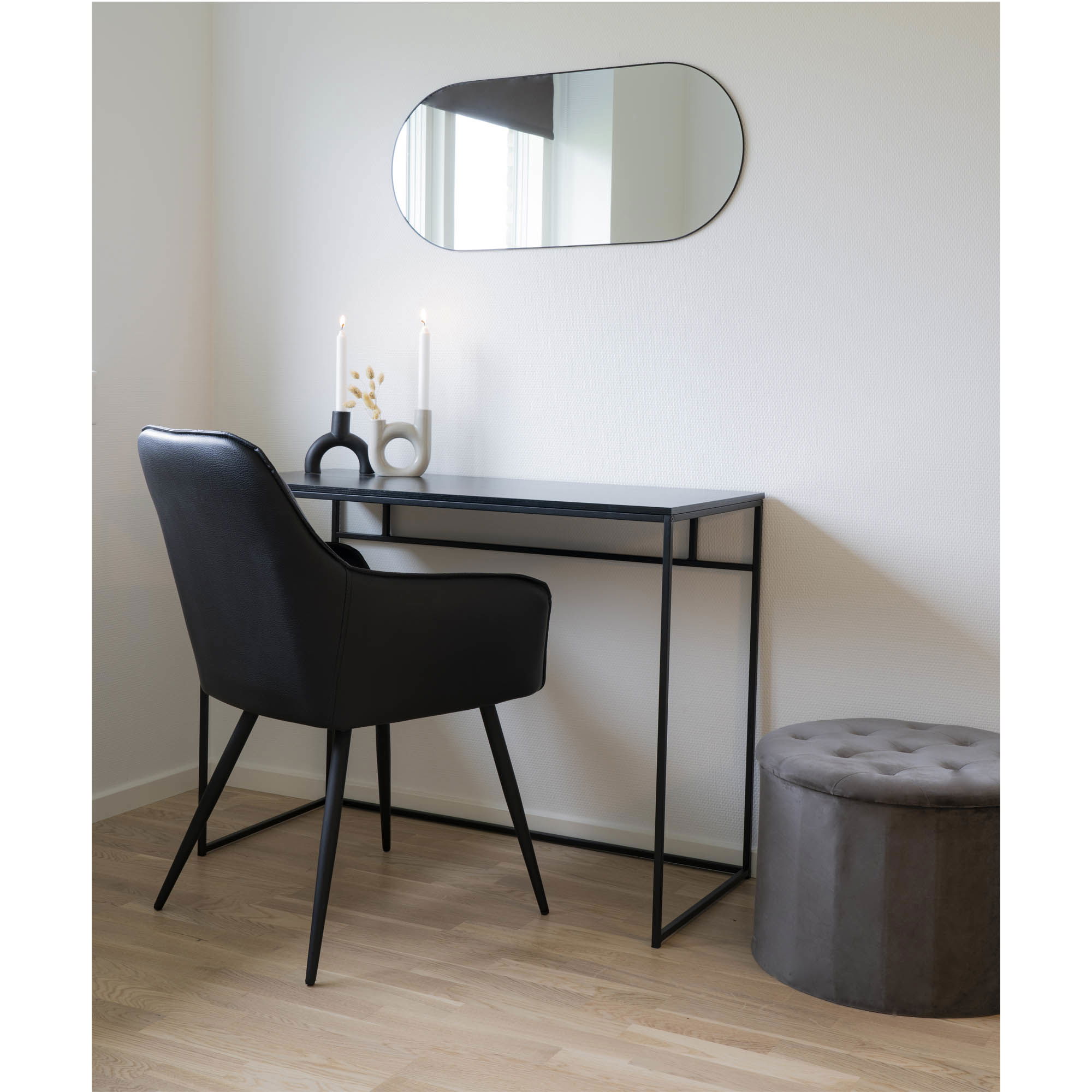 Biurko minimalistyczne VITA 100x45x75 cm - czarne - 2402050