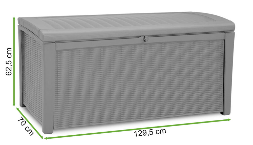 Skrzynia ogrodowa BORNEO BOX 416L Brązowy SZ130 G70 W62 - FG001362