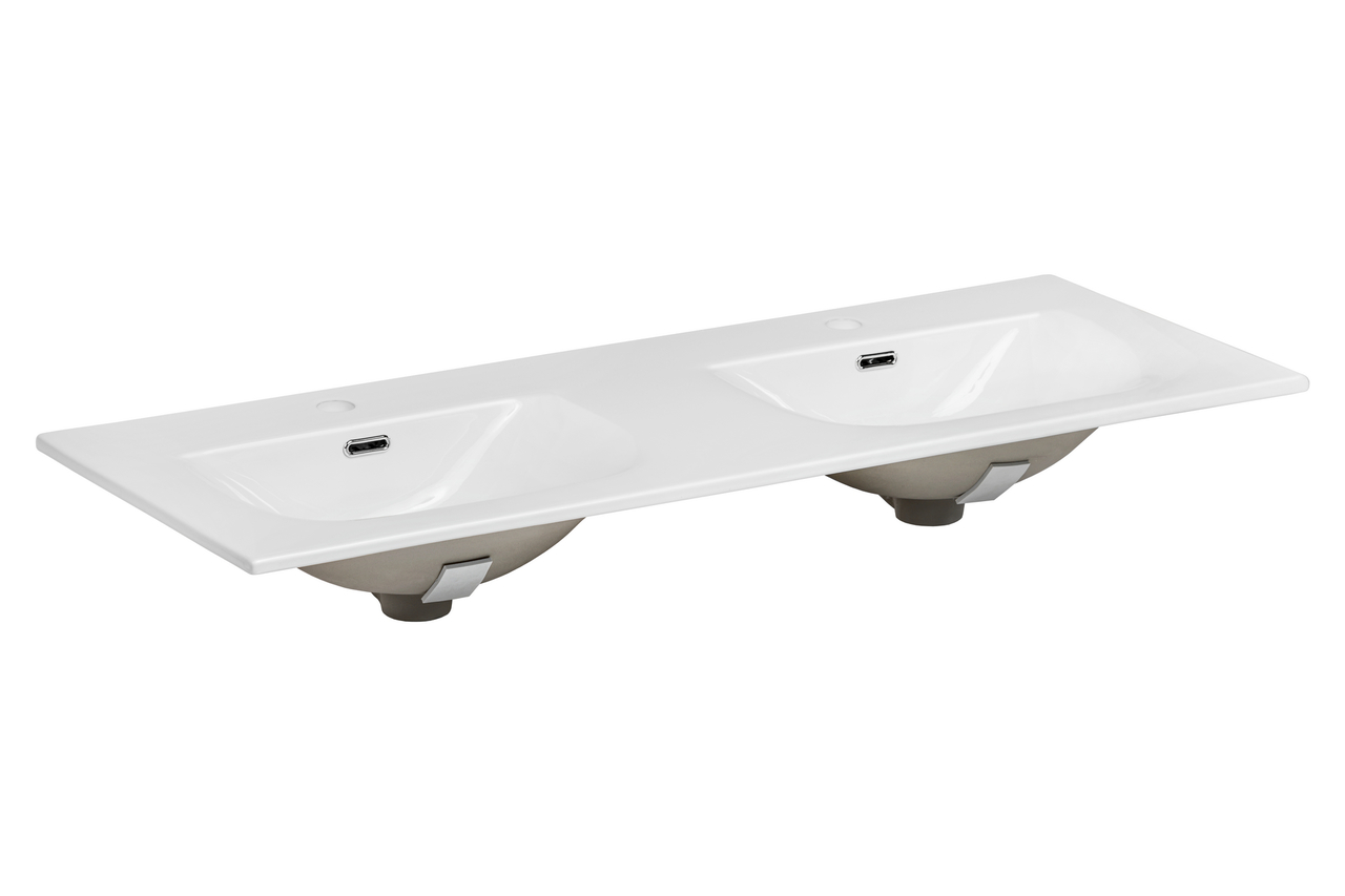 SKY120D/DP-8099 umywalka meblowa podwójna misa - cabinet basin/ double sink 121 x 46cm/ double pack