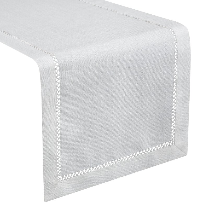 OBRUS EMILY 40 X 180 CM BIAŁY - EU_382229