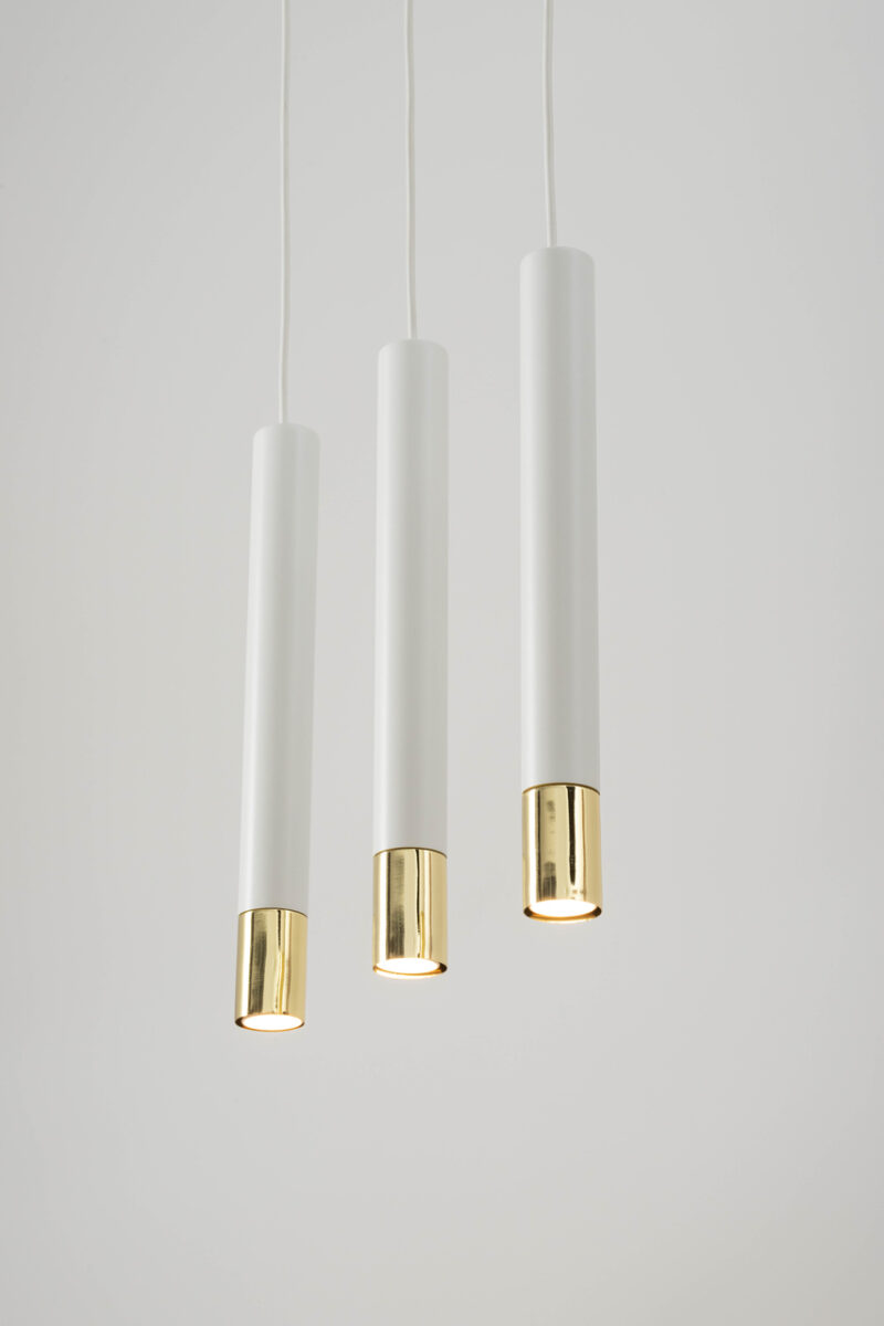 SOPEL GRAND 3 biały/złoty lampa wisząca - SI_33388