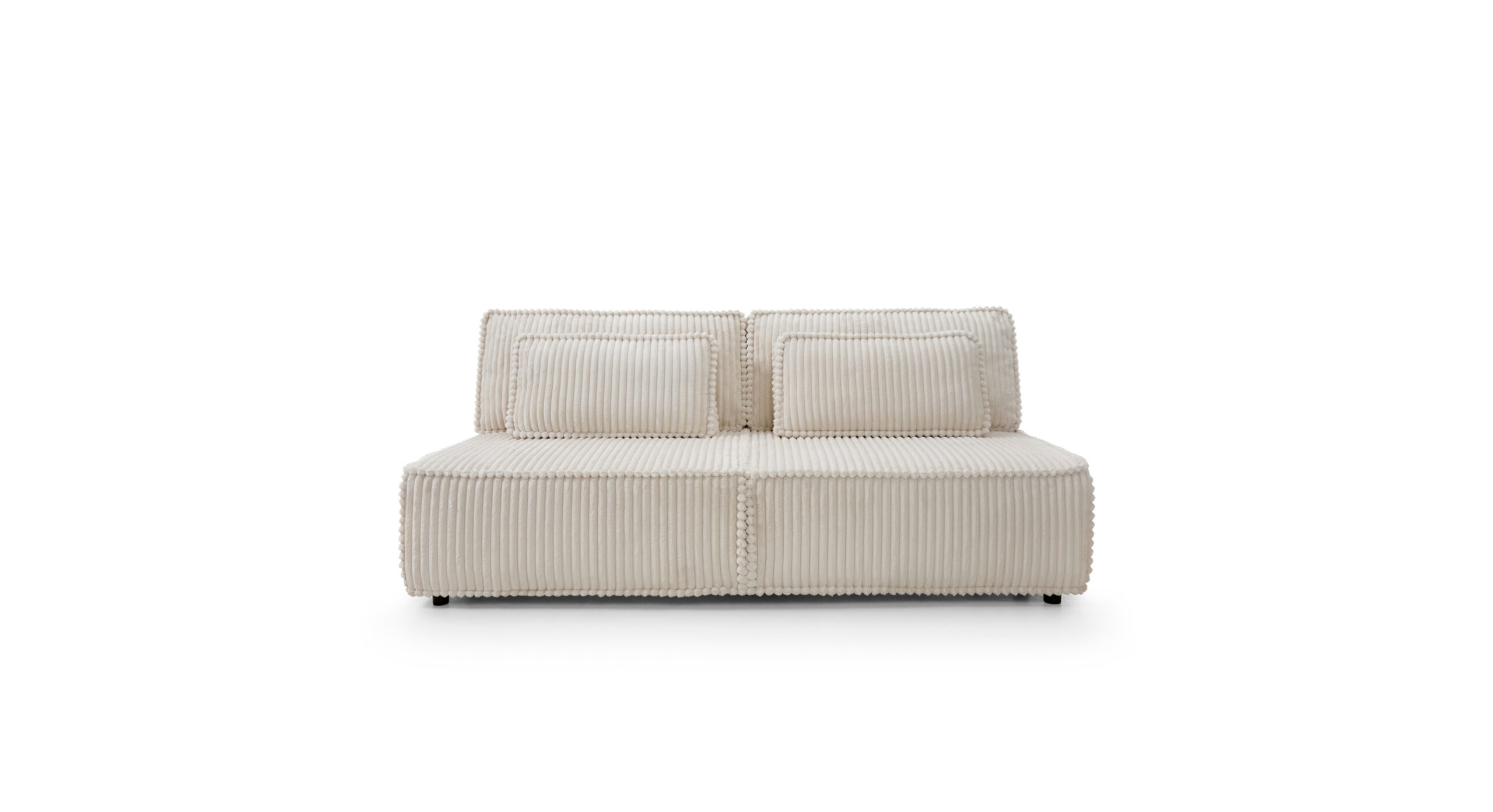 Sofa rozkładana KOMMA funkcja spania - tkanina Tilia 01 kremowa - KOMMA_SOF_TILIA01