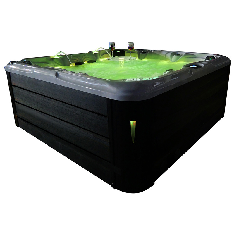 Jacuzzi ogrodowe 5-os. z hydromasażem SPA-702 230x230 cm biały/brązowy - HS_SPA702-2474