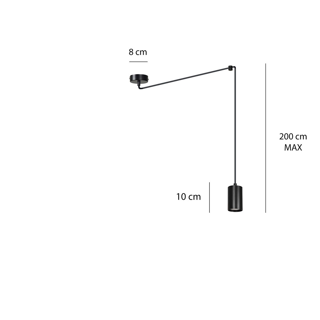 Lampa wisząca TRAKER Czarny 524/1 - 524/1