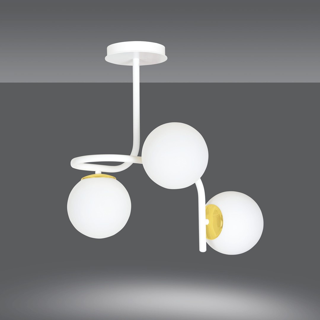 Lampa sufitowa RAGNAR Biały/Złoty 1033/3 - 1033/3