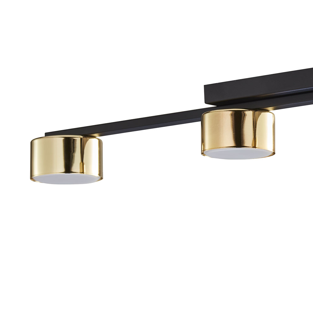 Lampa sufitowa DALLAS metalowy czarny złoty 87cm - TK_6095