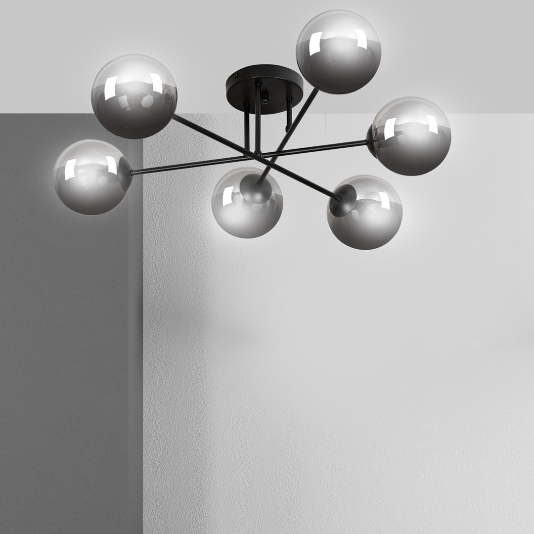 Lampa sufitowa BRENDI Czarny 832/6B - 832/6B