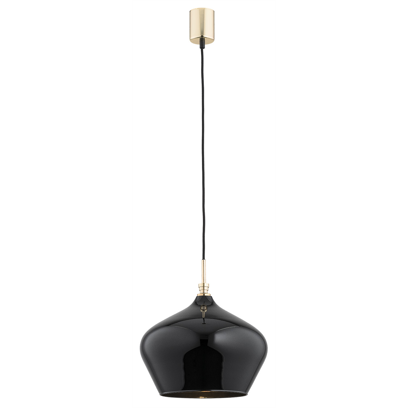 Lampa wisząca IRUN czarna mosiądz 120 cm
