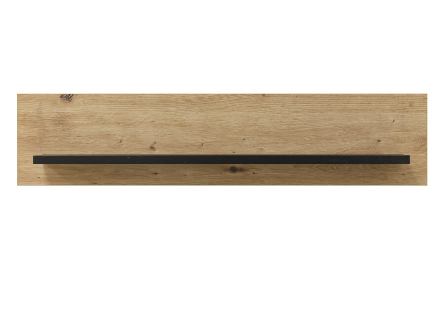 Półka ścienna szer.80cm XENA 3 - efekt dębu, czarny - BAN_XEN-3