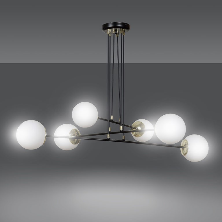 Lampa wisząca OGNIS Czarny 966/6 - 966/6