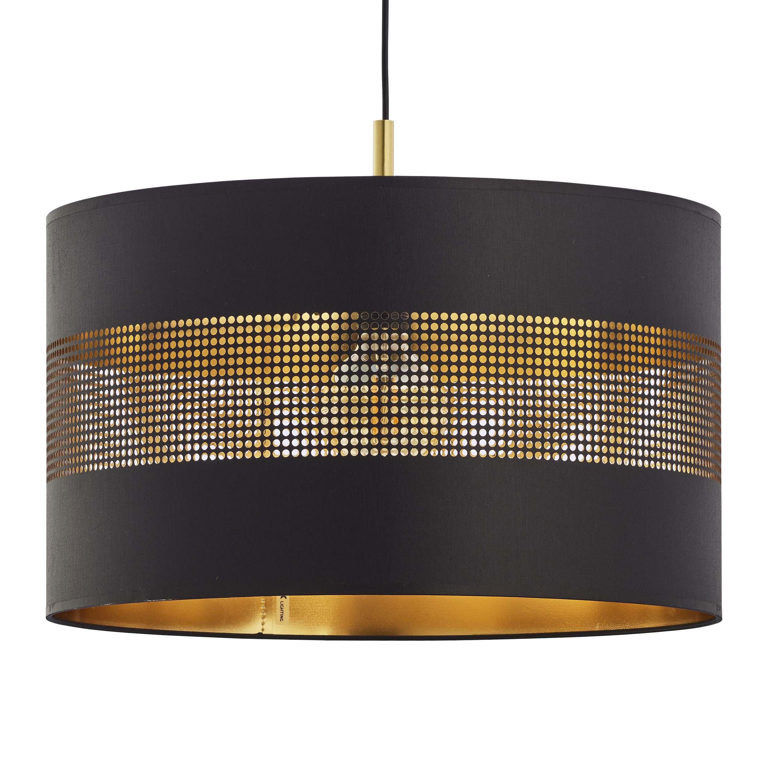 Lampa wisząca TAGO czarna ze złotymi elementami 170x50cm - TK_3211