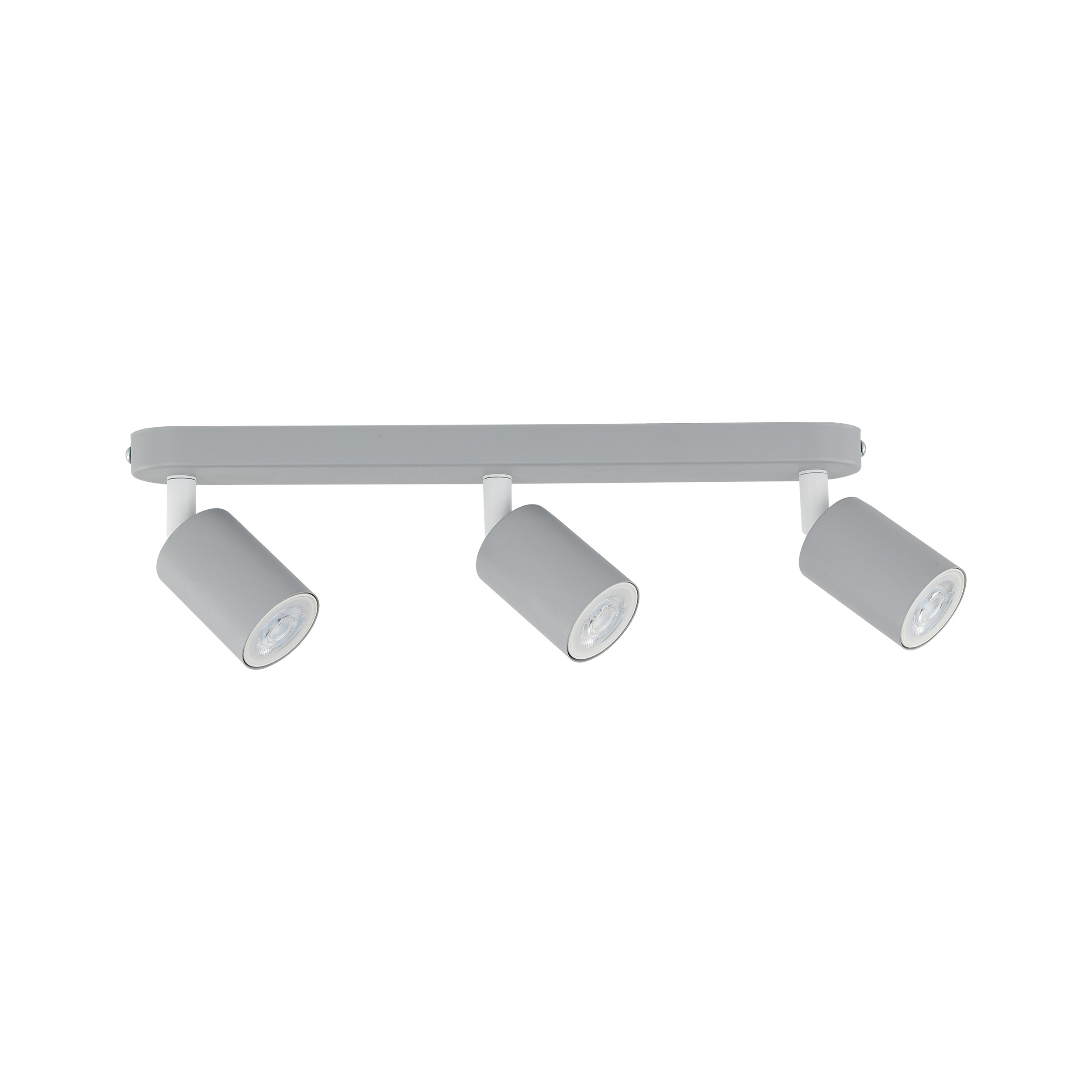 Lampa sufitowa LIVIA szara z białymi elementami regulowana na metalowej listwie 52x17x14cm - TK_10242