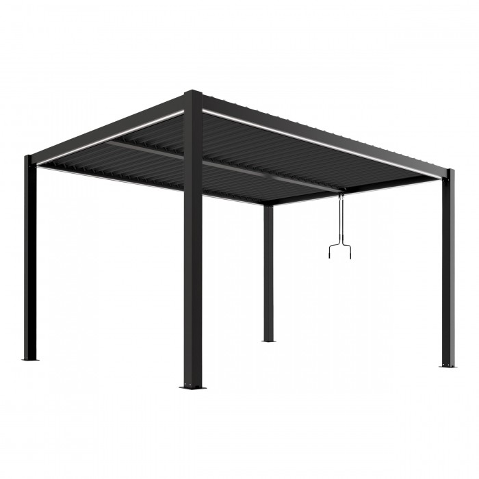 Pergola LUXE 3x4m antracyt z LED