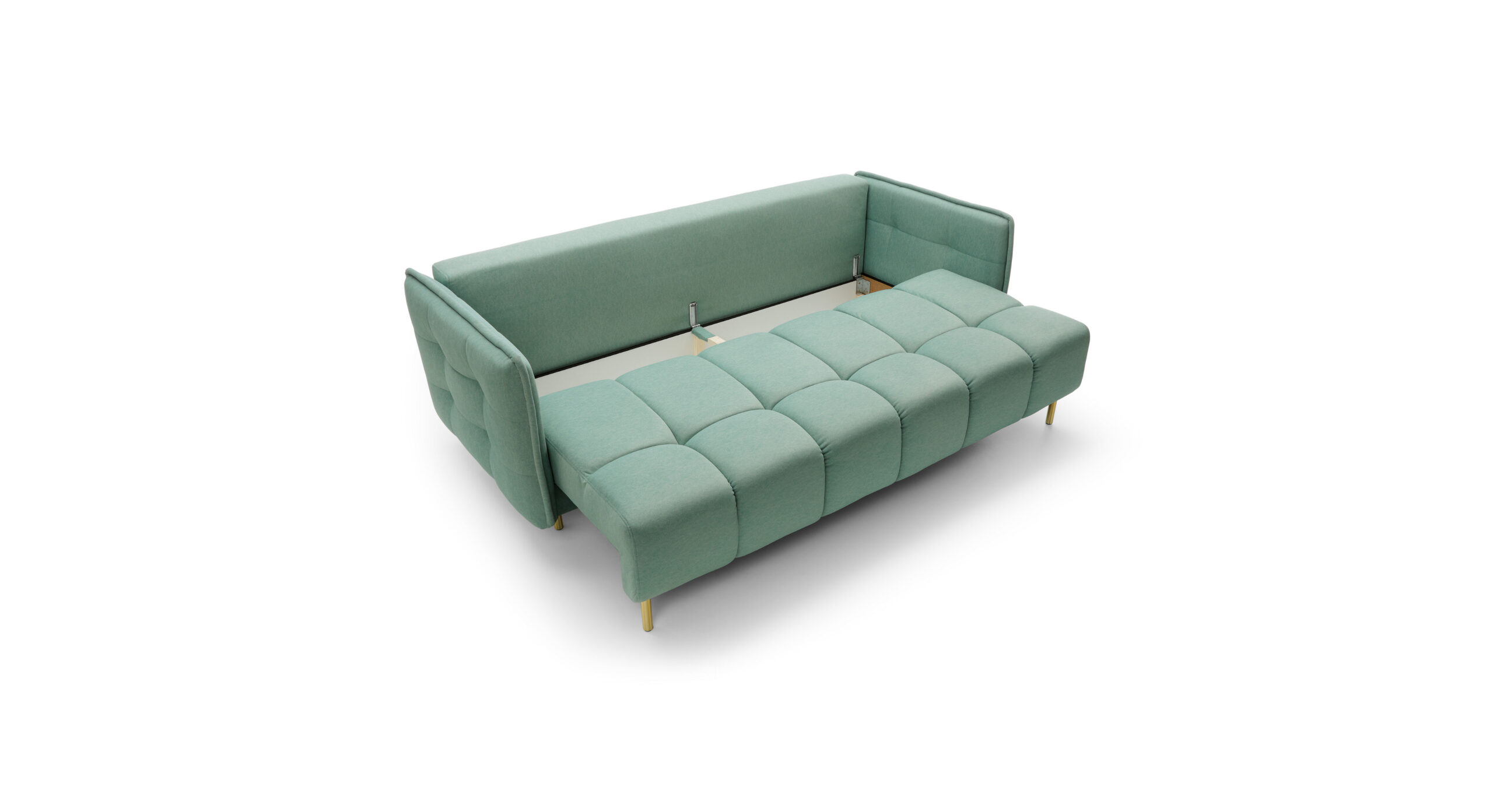 Sofa rozkładana CAVOLA GOLD funkcja spania - tkanina Castel 34 miętowy - CAVOLA_SOF_CASTEL34