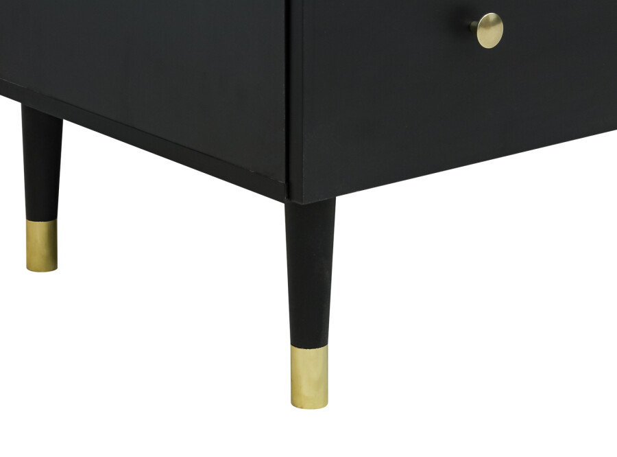 Komoda z 3 szufladami CLEO 3 - czarny, złoty - BAN_CLE-3