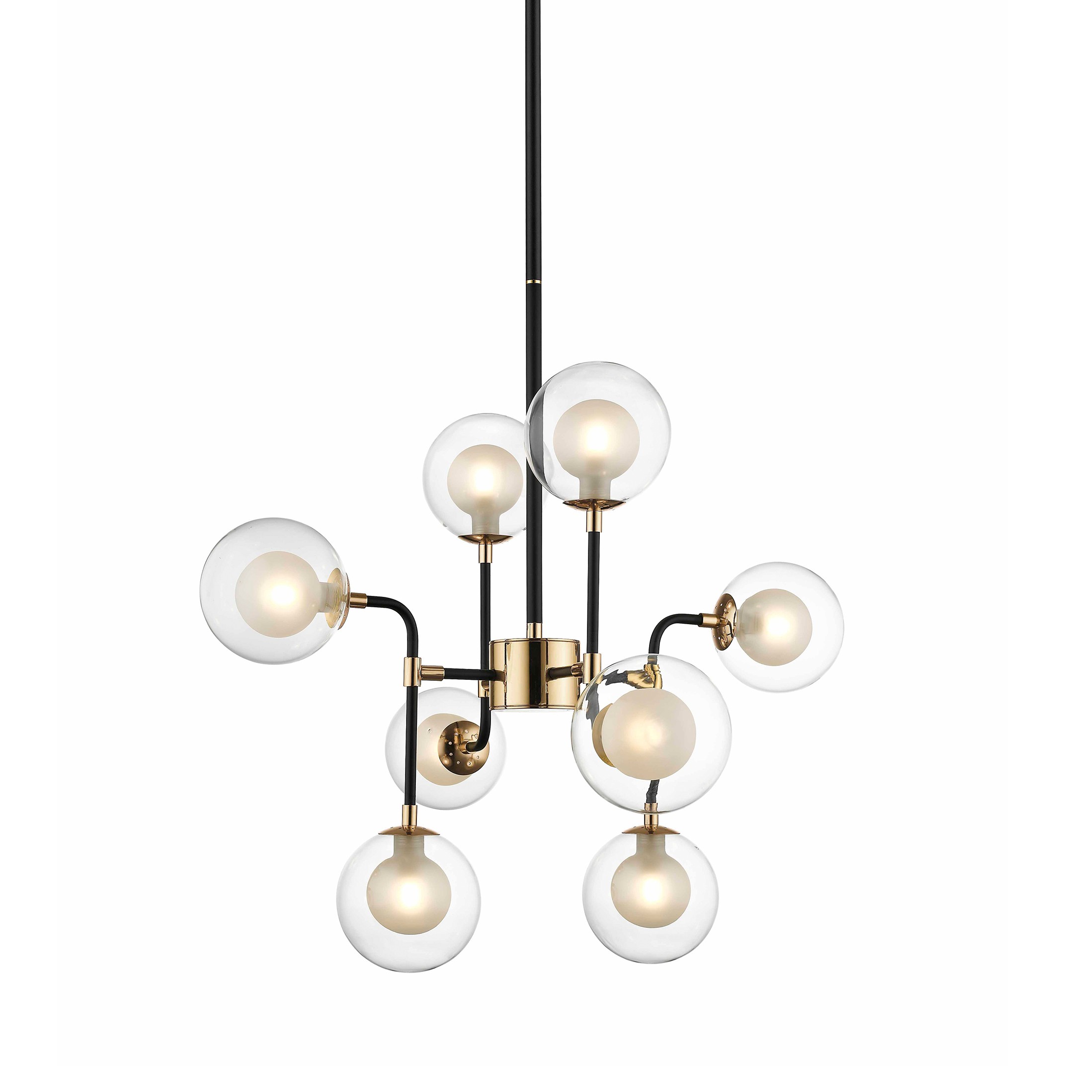 RIANO LAMPA WISZĄCA GOLD+BLACK+CLEAR+OPAL