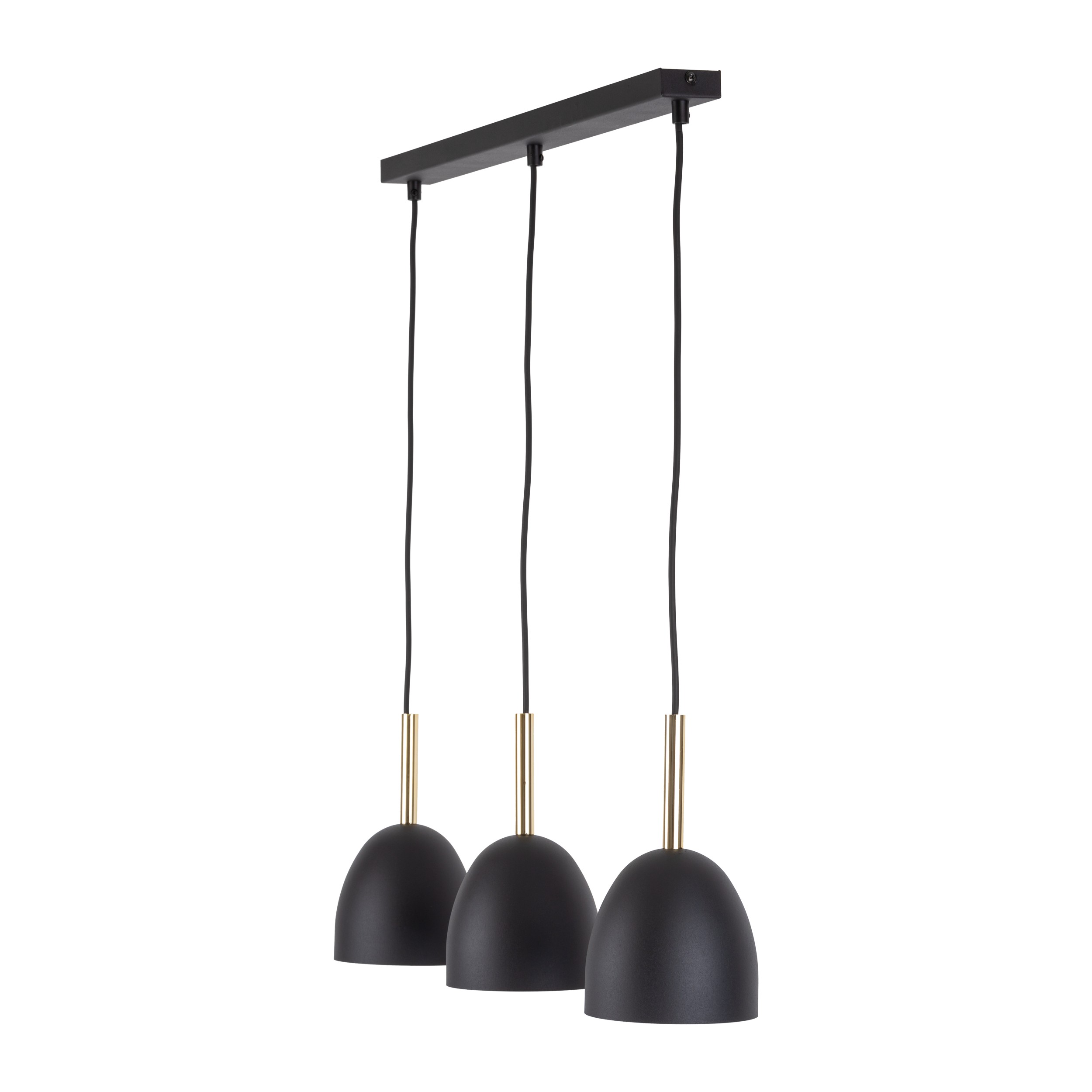Lampa wisząca NORD czarna ze złotymi elementami 130x68x13cm - TK_4871
