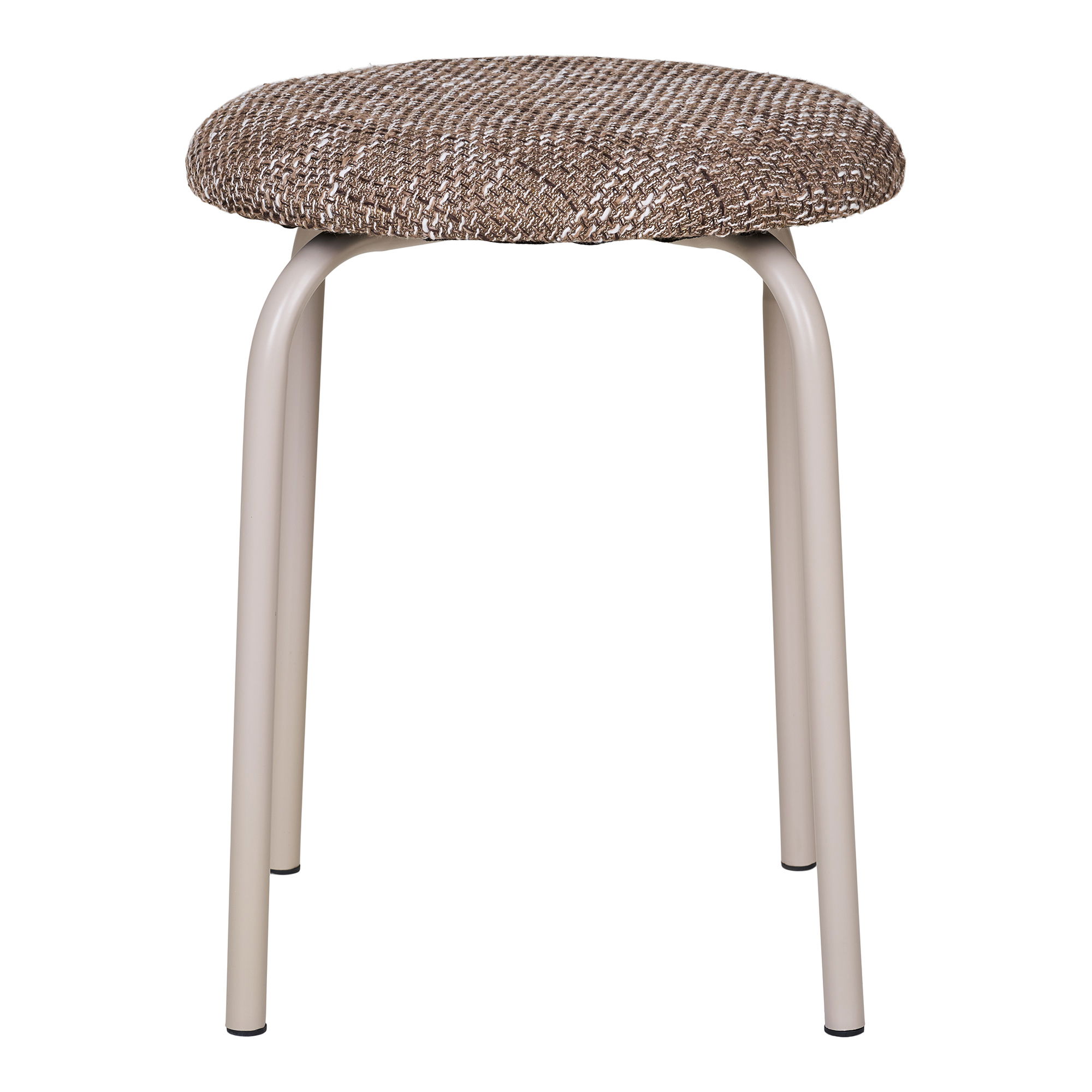 Taboret tapicerowany ASMARA fi43 - brązowy, beżowy fi43 - 1501121