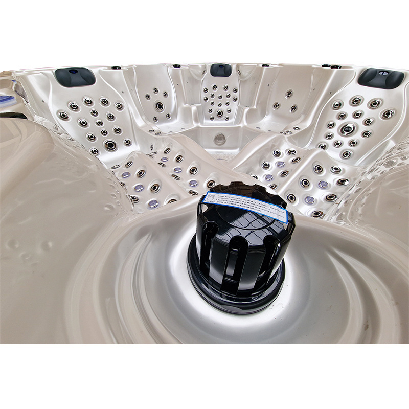 Jacuzzi ogrodowe 5-os. z hydromasażem SPA-702 230x230 cm biały/antracyt - HS_SPA702-2516