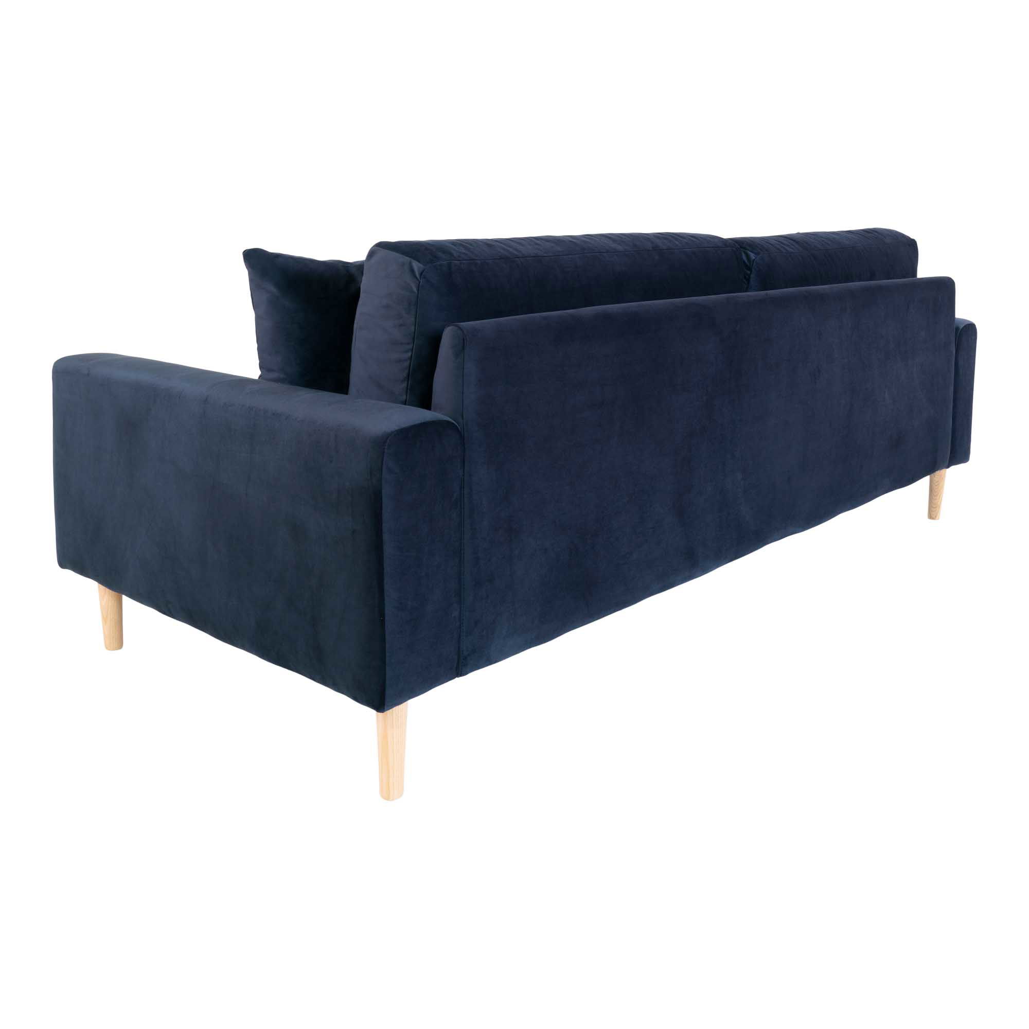 Sofa wypoczynkowa LIDO 3-osobowa 210 cm - ciemnoniebieski, naturalny - 1301443