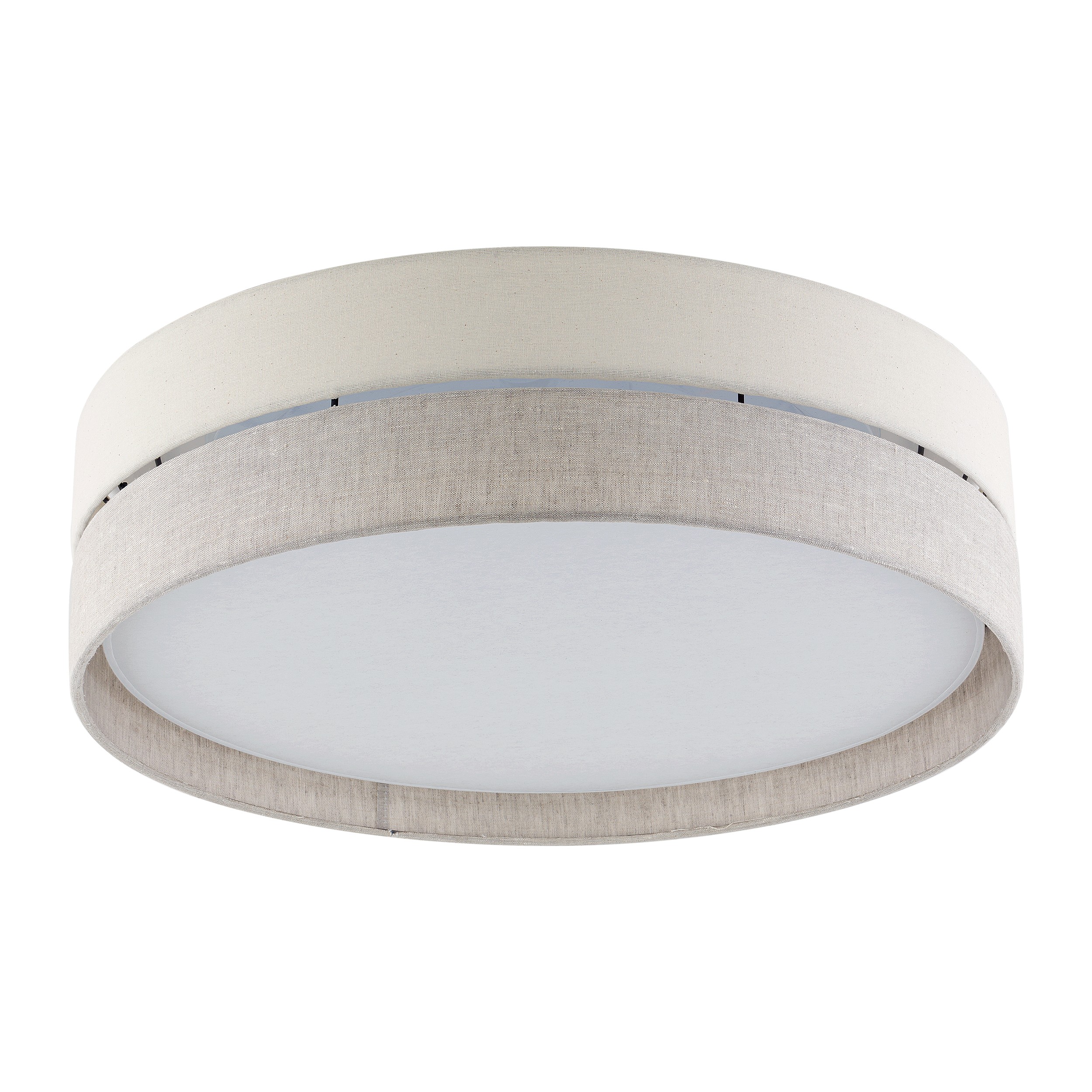 Lampa sufitowa ECO brązowa beżowa z białym kloszem 60x18cm