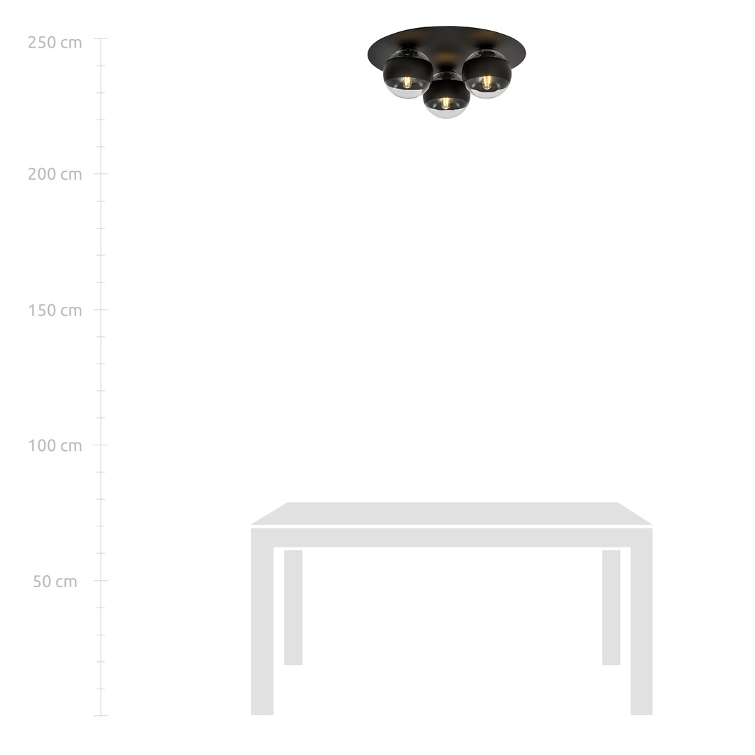 Lampa sufitowa  SOLAR Czarny 1129/3 - 1129/3