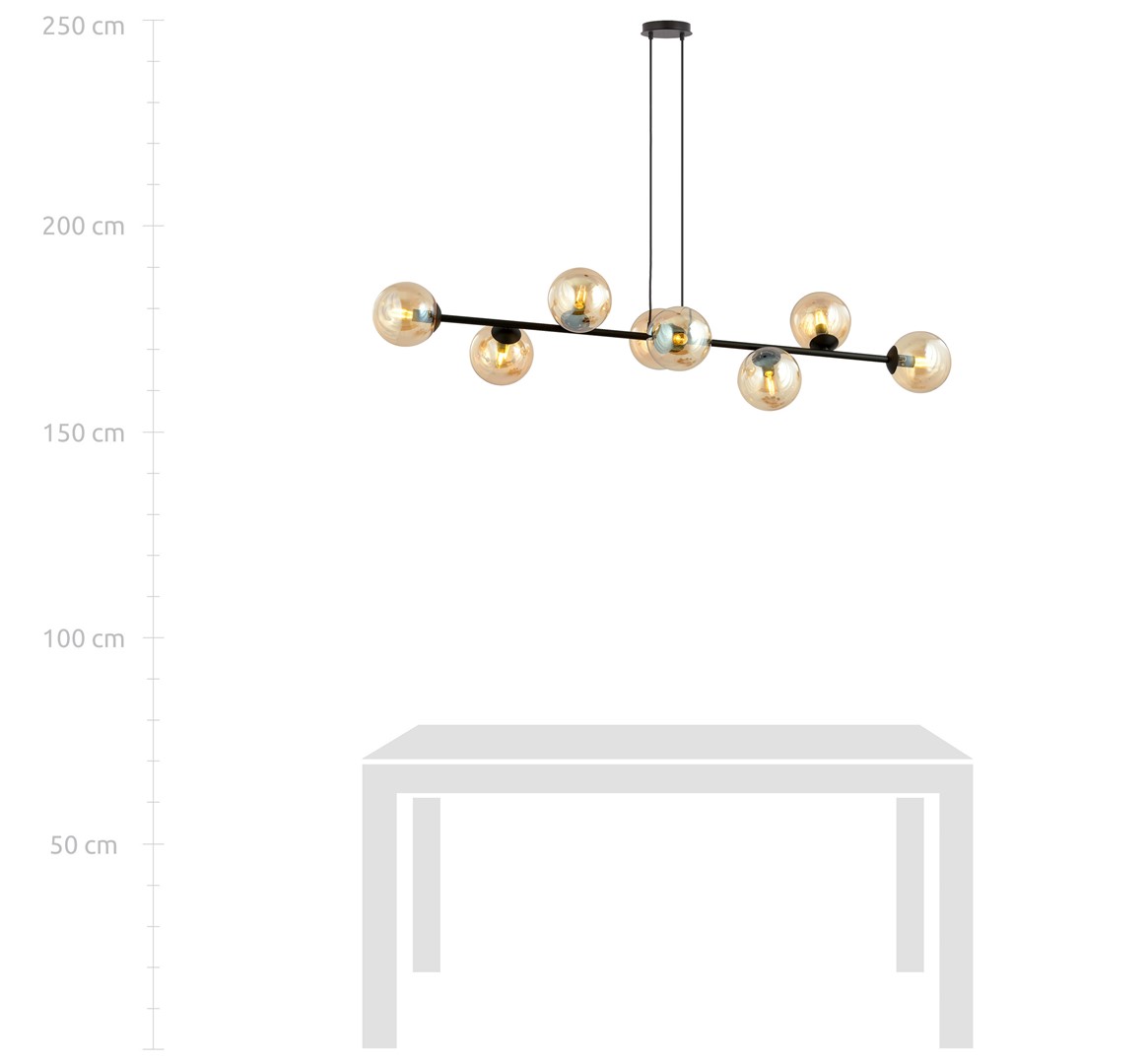 Lampa wisząca ROSSI Czarny 876/8 - 876/8