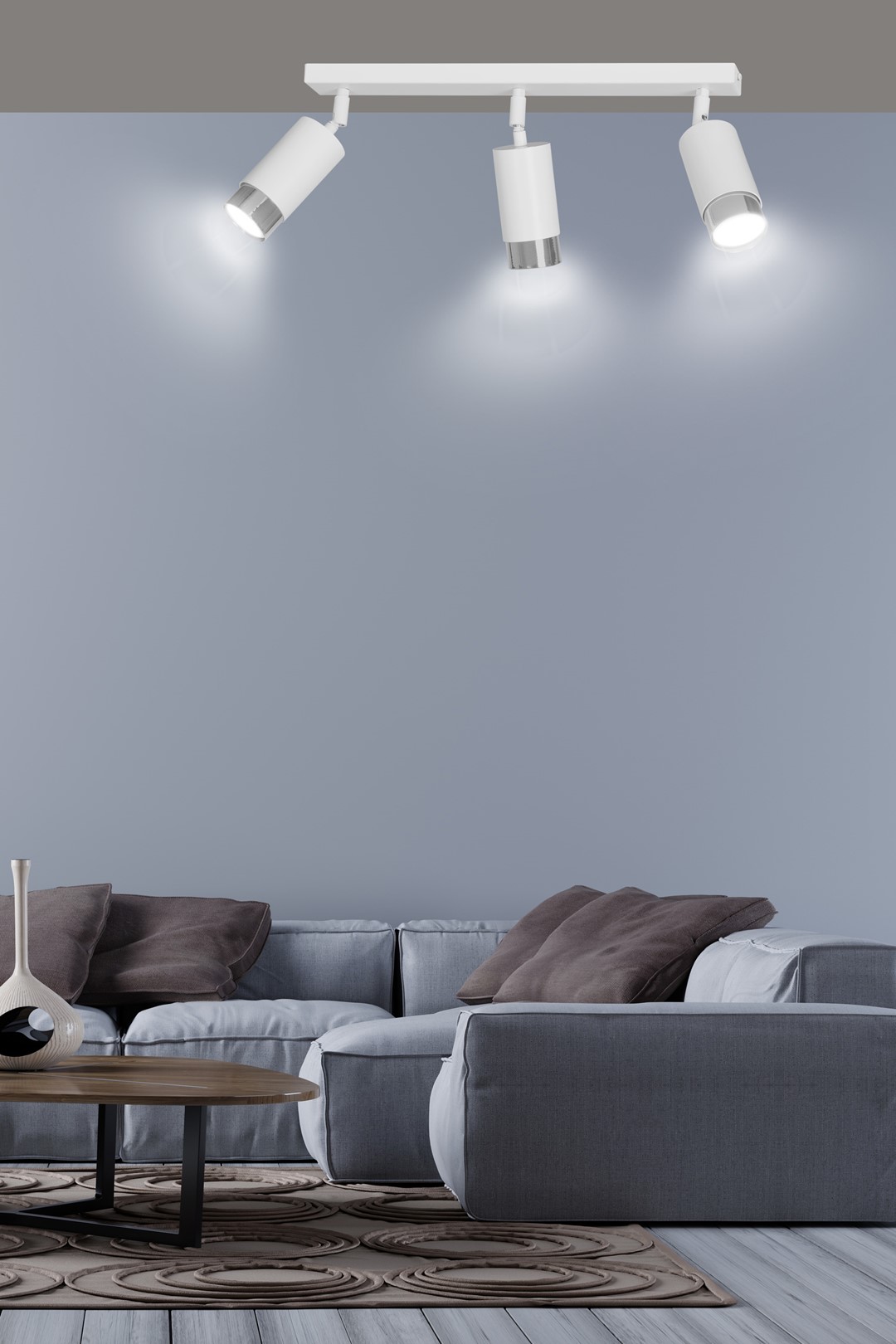 Lampa sufitowa  HIRO Biały/Chrom 962/3 - 962/3