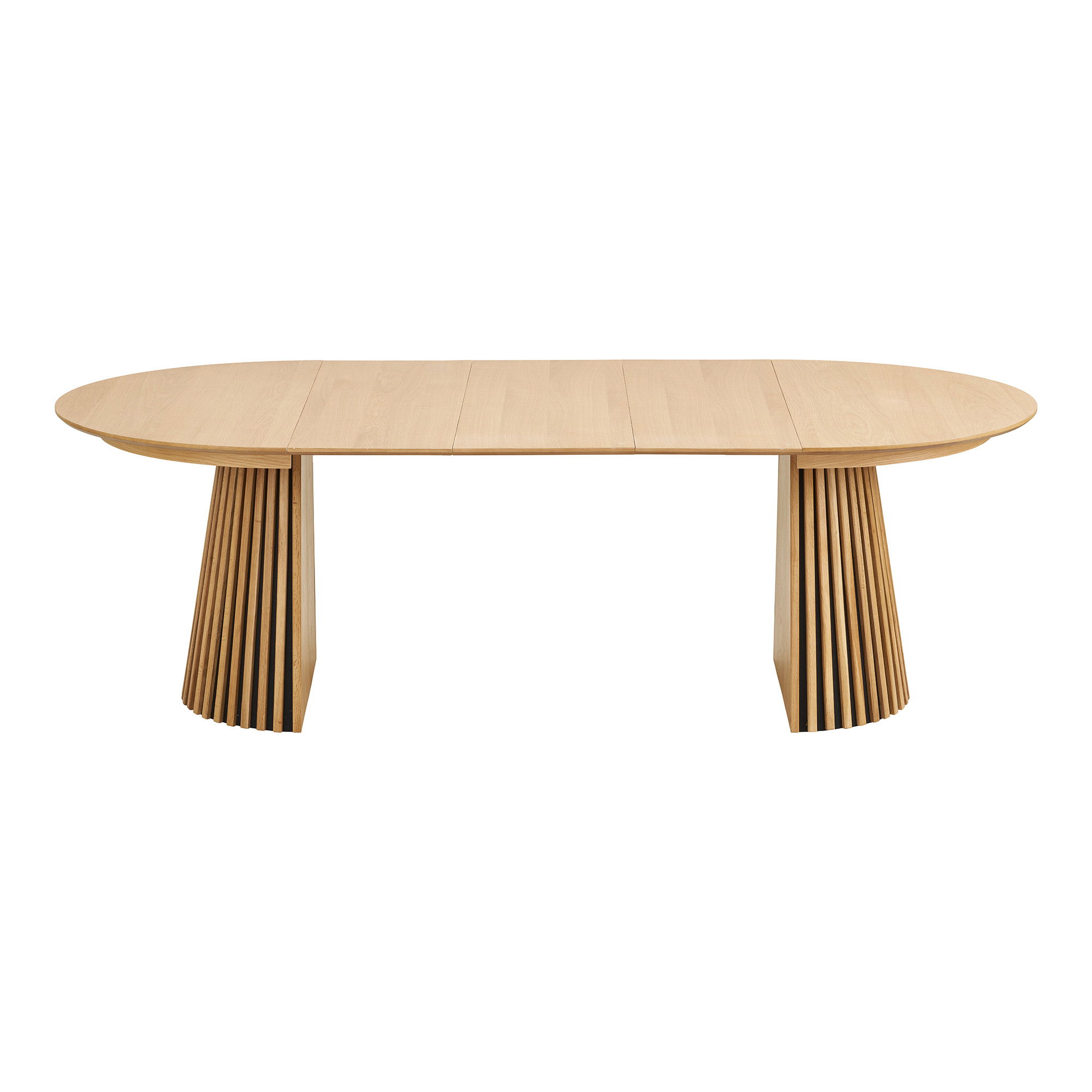 Stół rozkładany OSAKA okrągły (3 płyty przedłużające FI120-160-200-240 cm) - dąb naturalny - 2202990